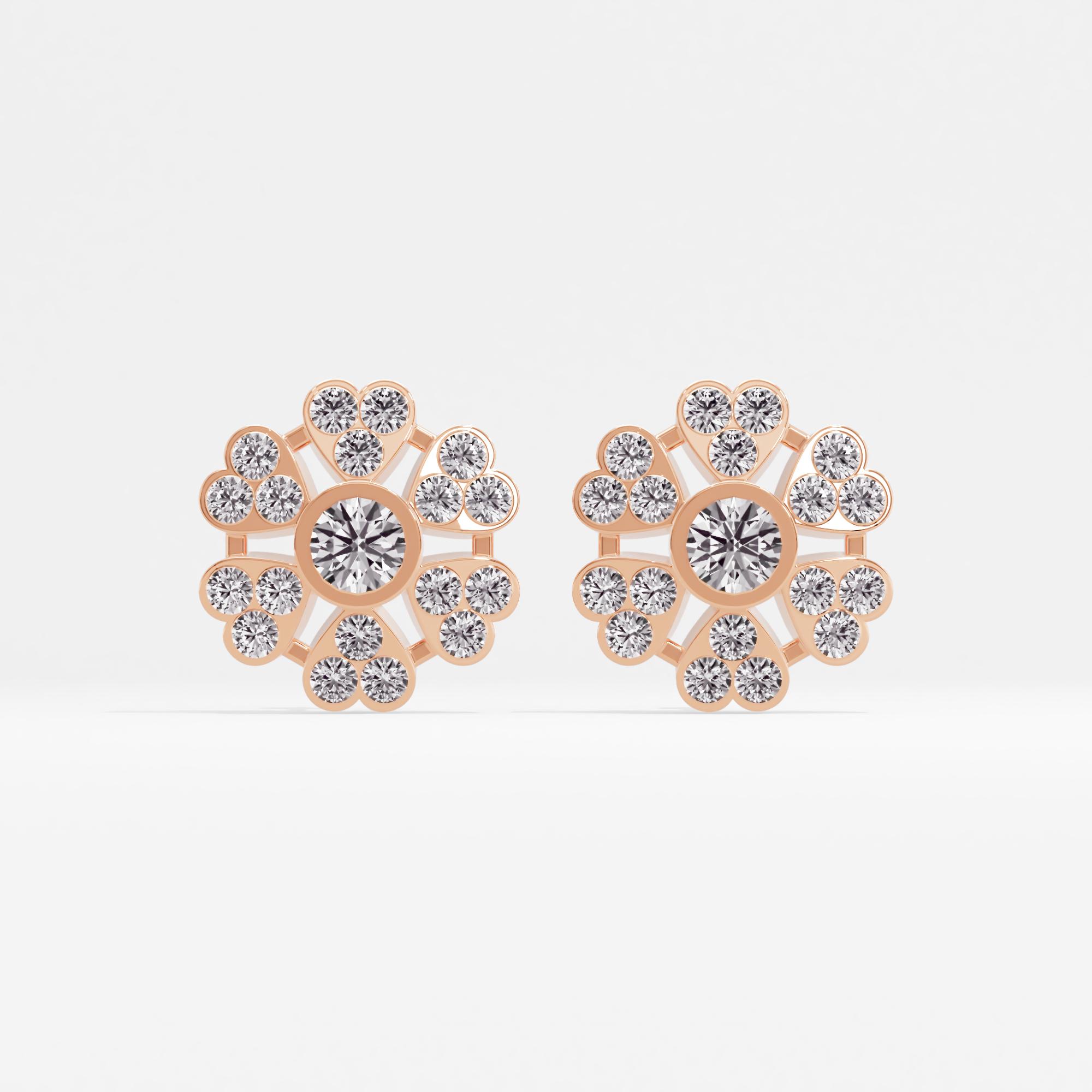 Luminous Heart Solitaire Heart Stud Earrings