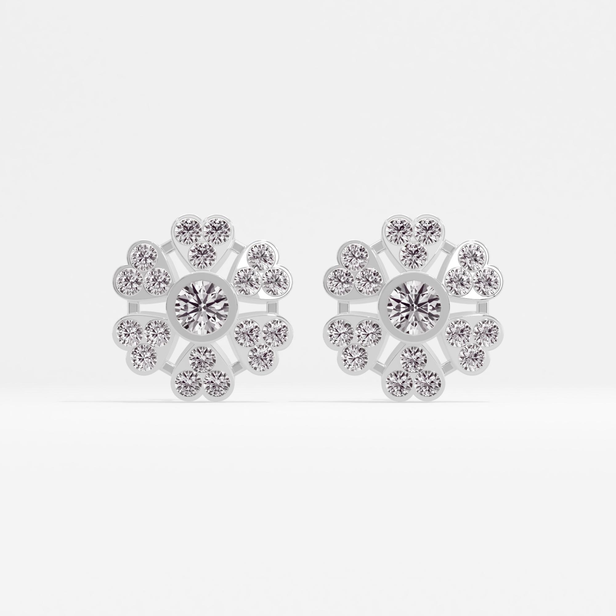 Luminous Heart Solitaire Heart Stud Earrings