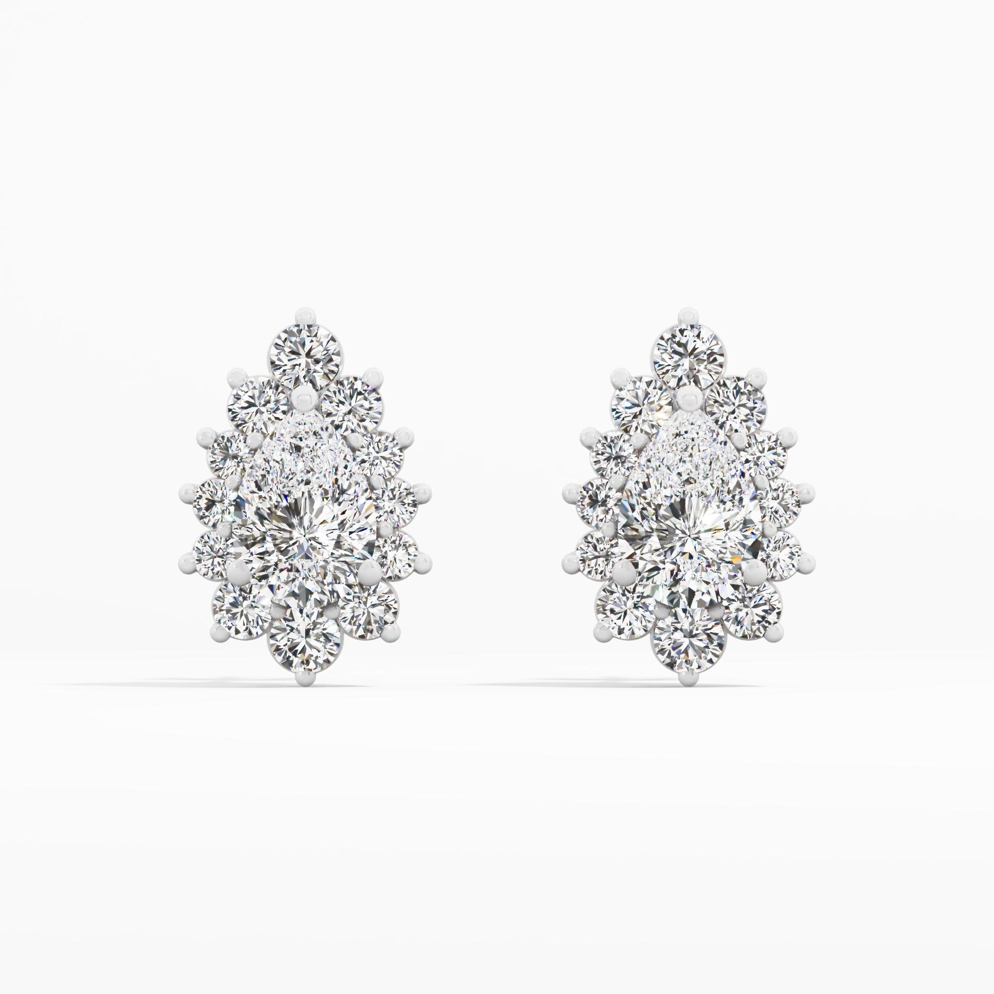 Marysol Star Sunburst Halo Stud Earrings