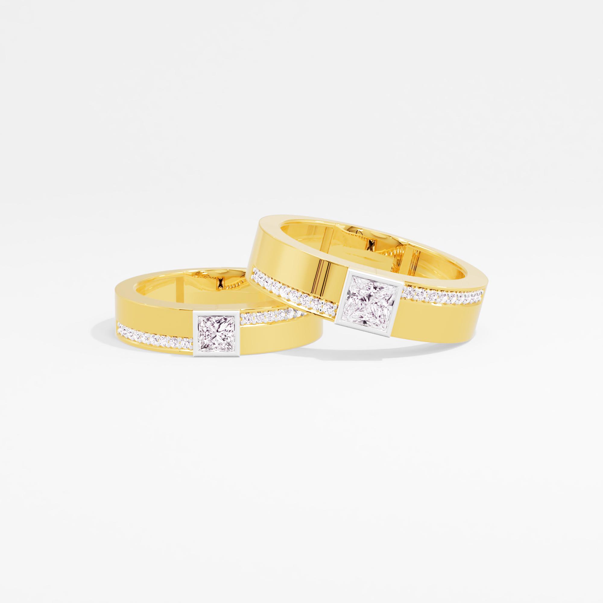 Love United Solitaire Couple Band Rings