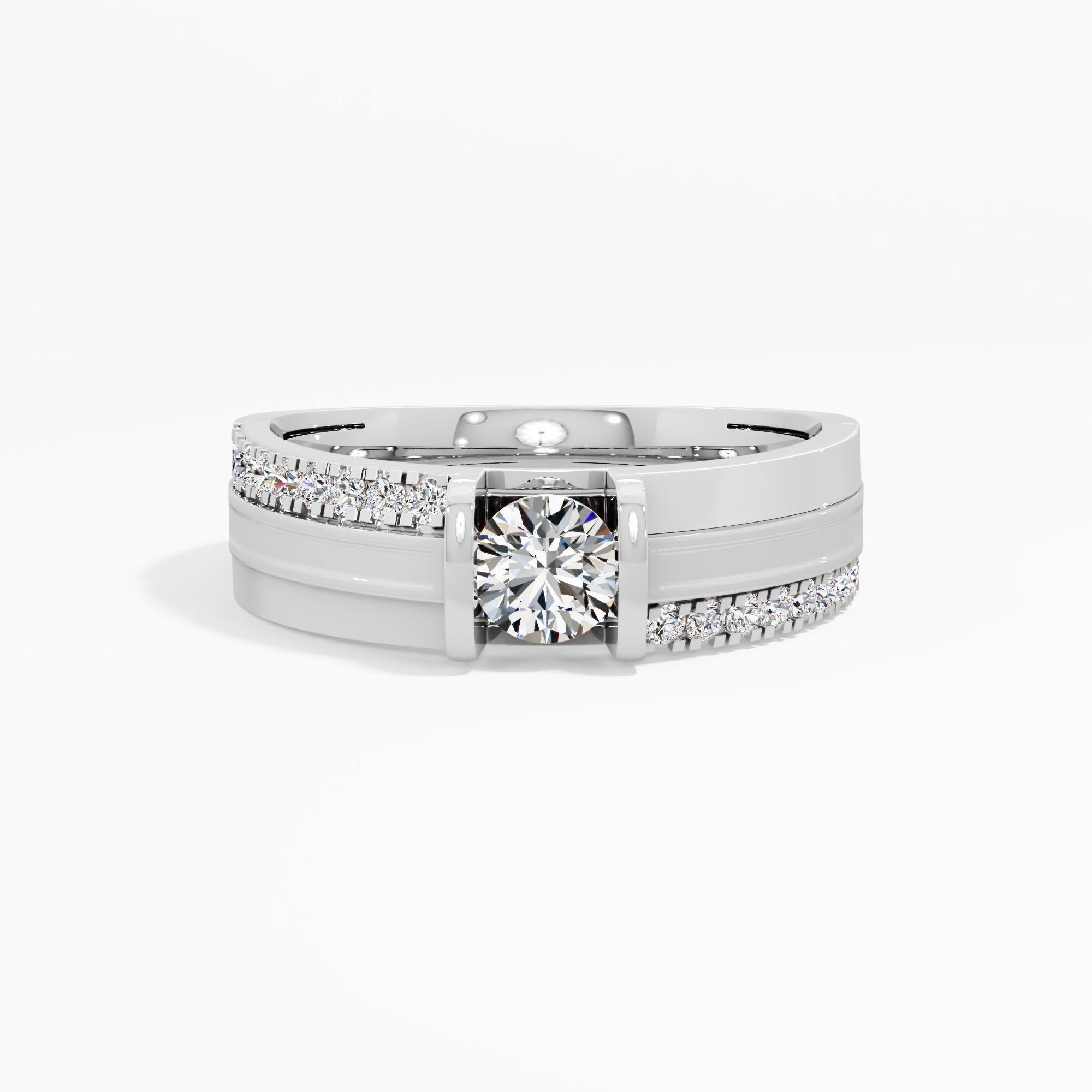 Vanguard Dual-Line Diamond Ring