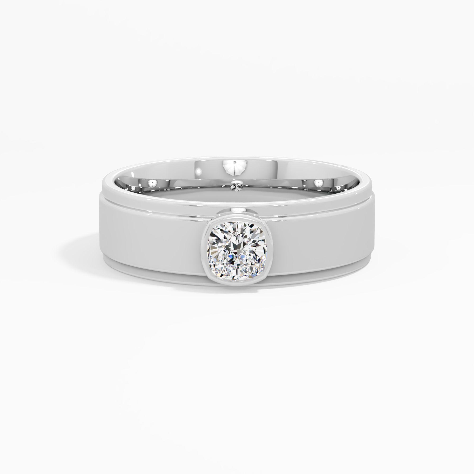Regent Cushion Bezel Ring