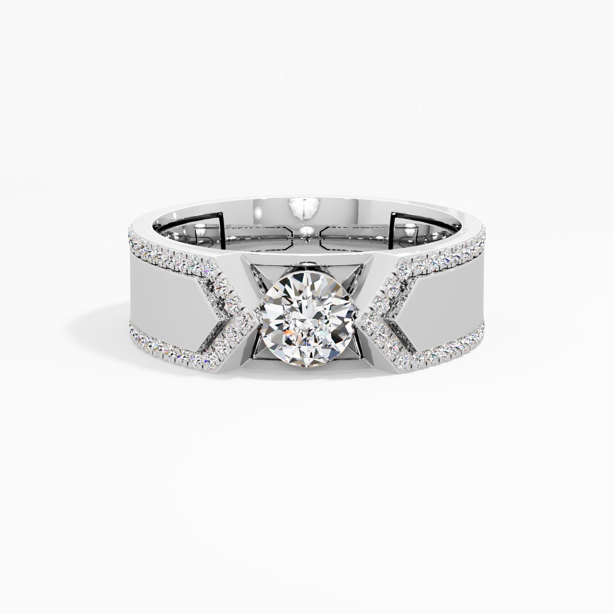 Eclipse Crest Solitaire Ring