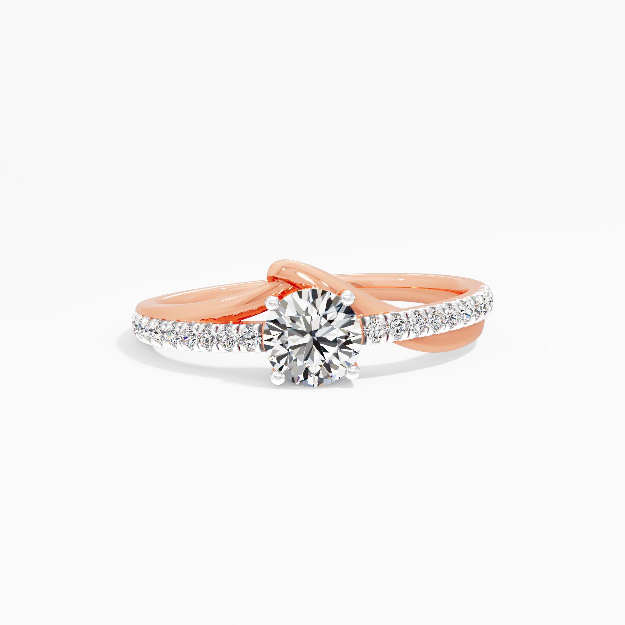 Overlapping Twist Diamond Ring