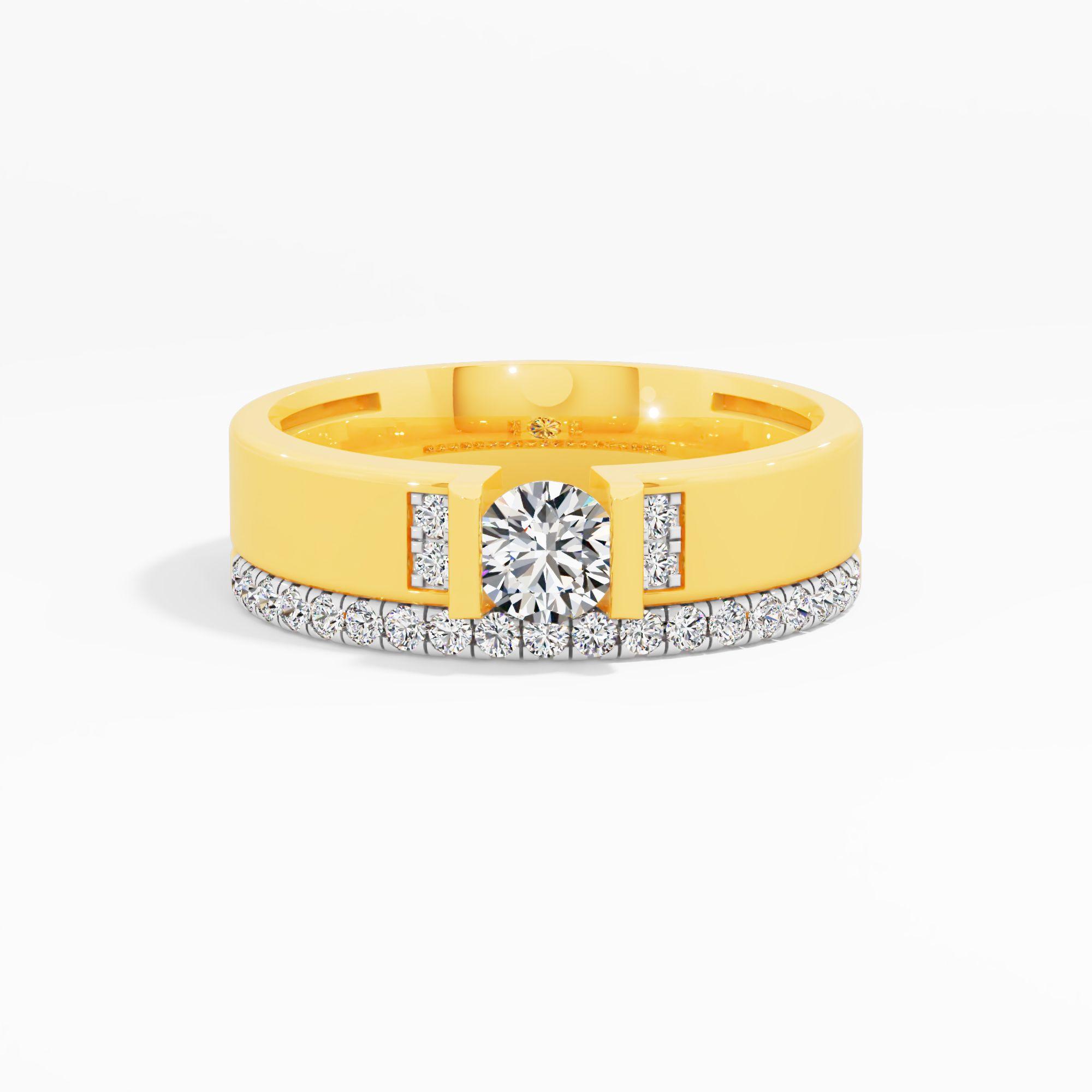 Floating Gallery Solitaire Diamond Ring