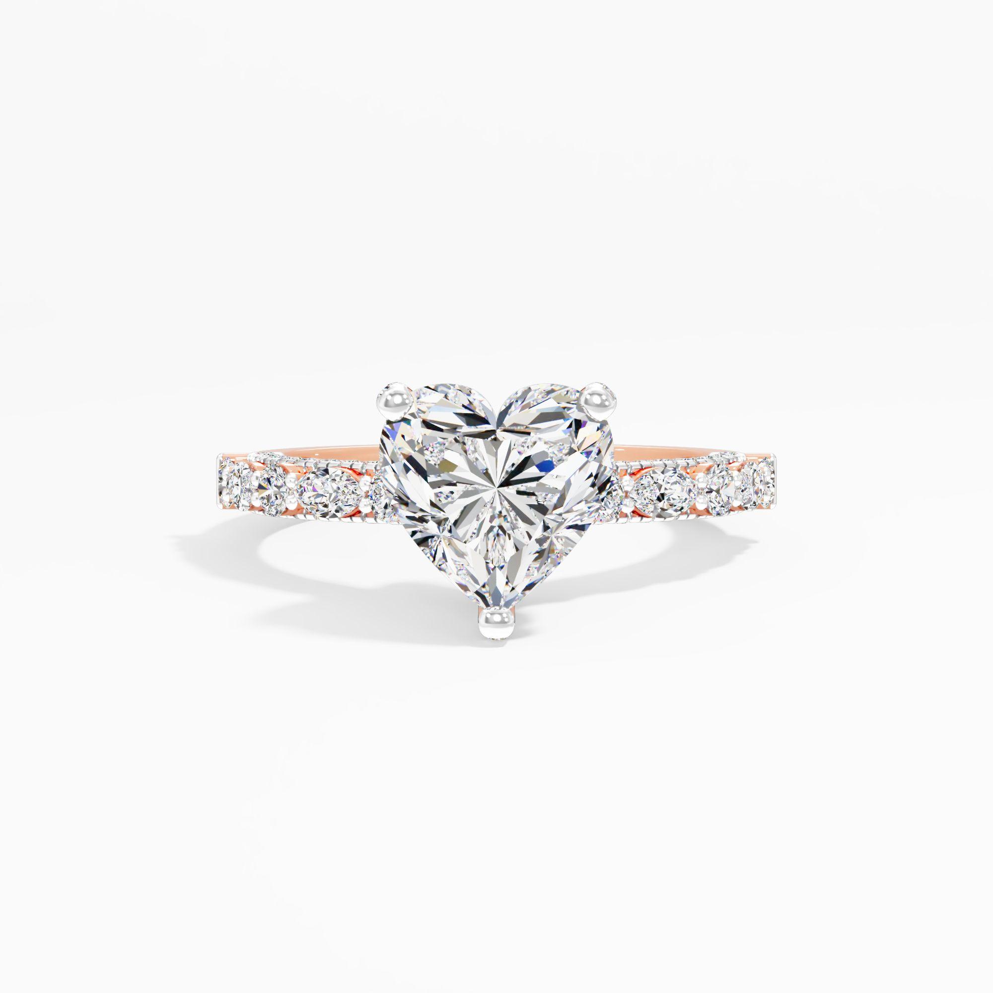 Petal Glint Solitaire Engagement Ring