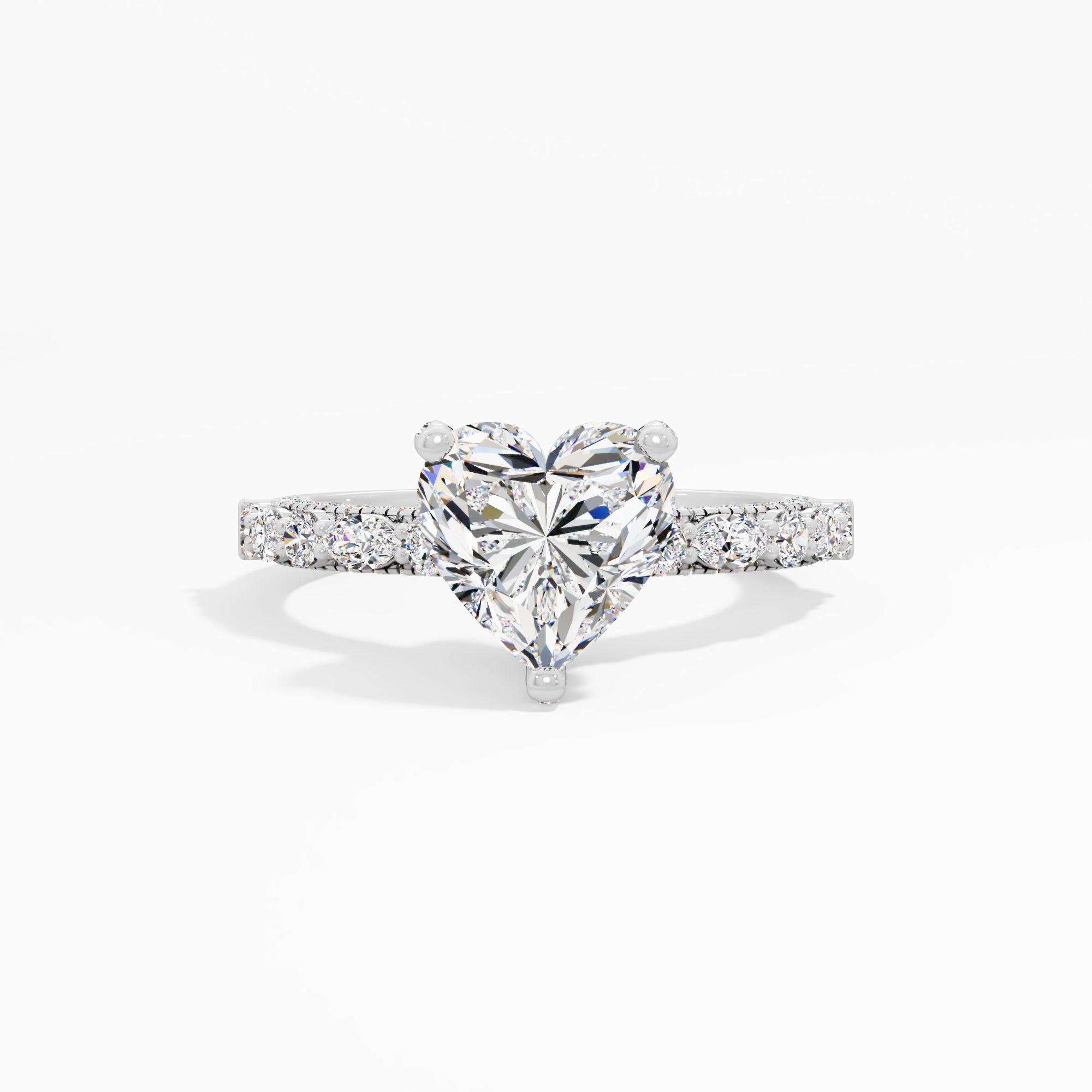 Petal Glint Solitaire Engagement Ring