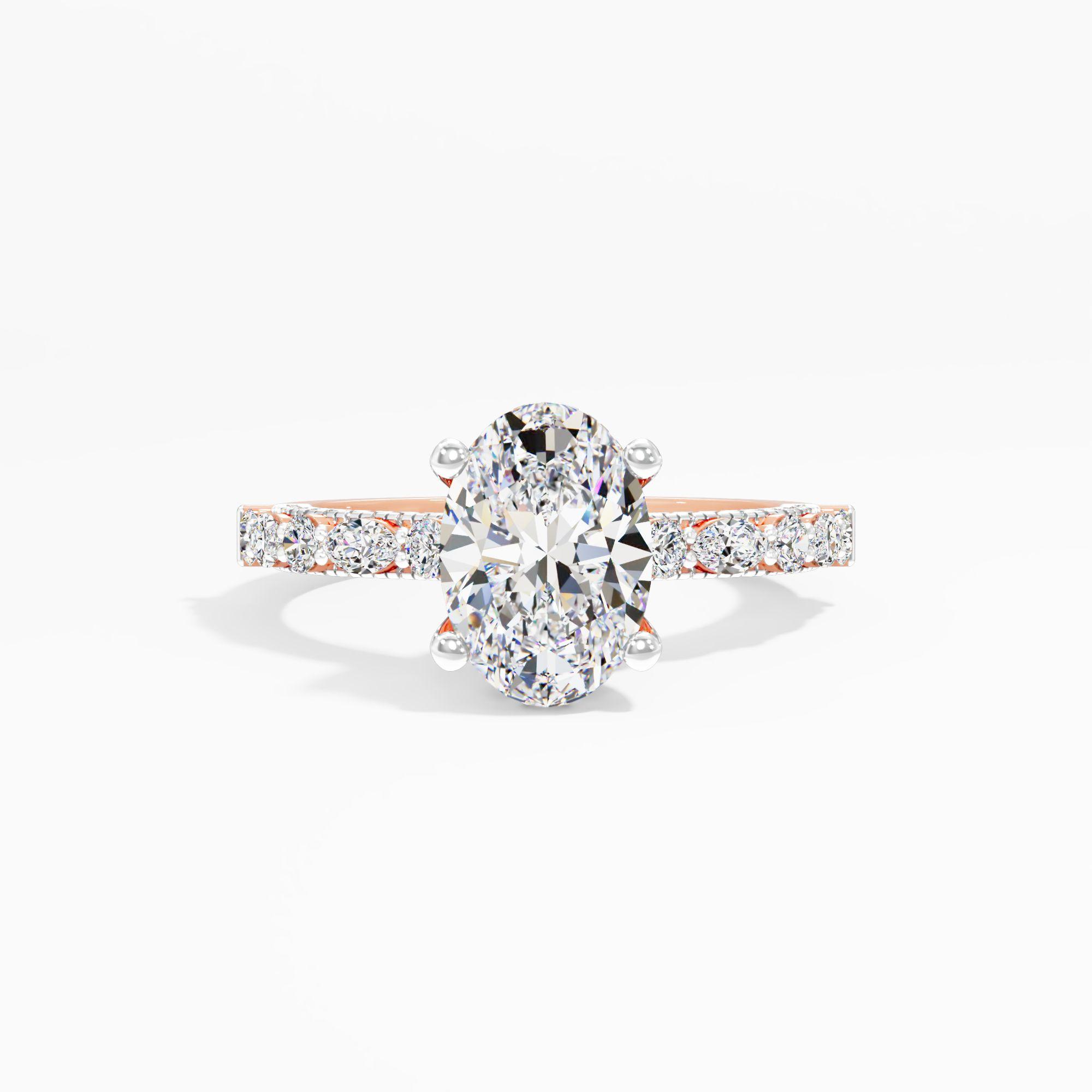 Petal Glint Solitaire Engagement Ring