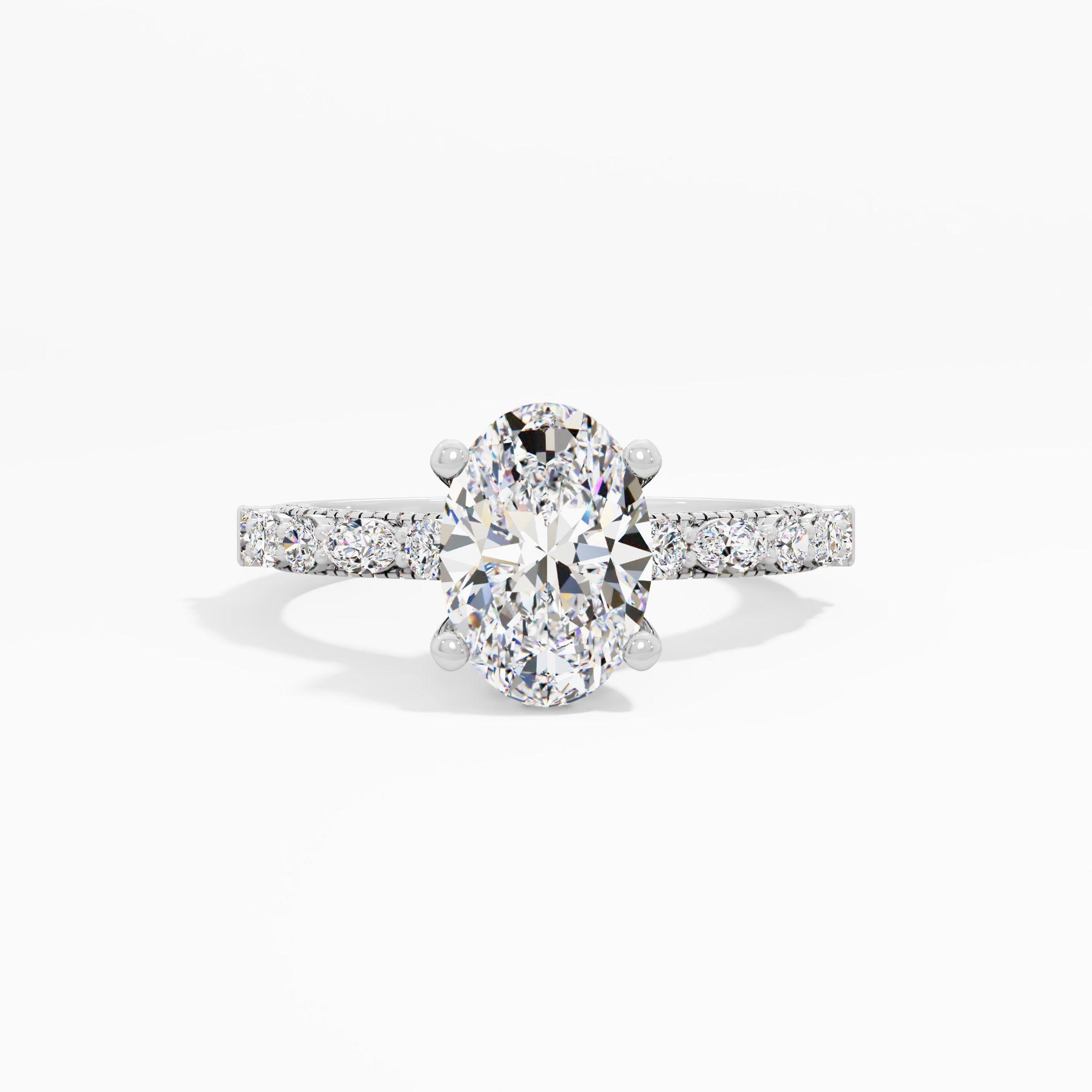 Petal Glint Solitaire Engagement Ring
