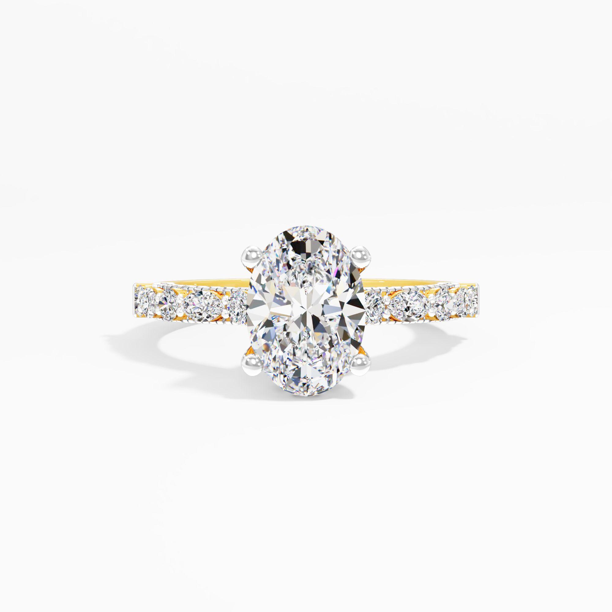Petal Glint Solitaire Engagement Ring