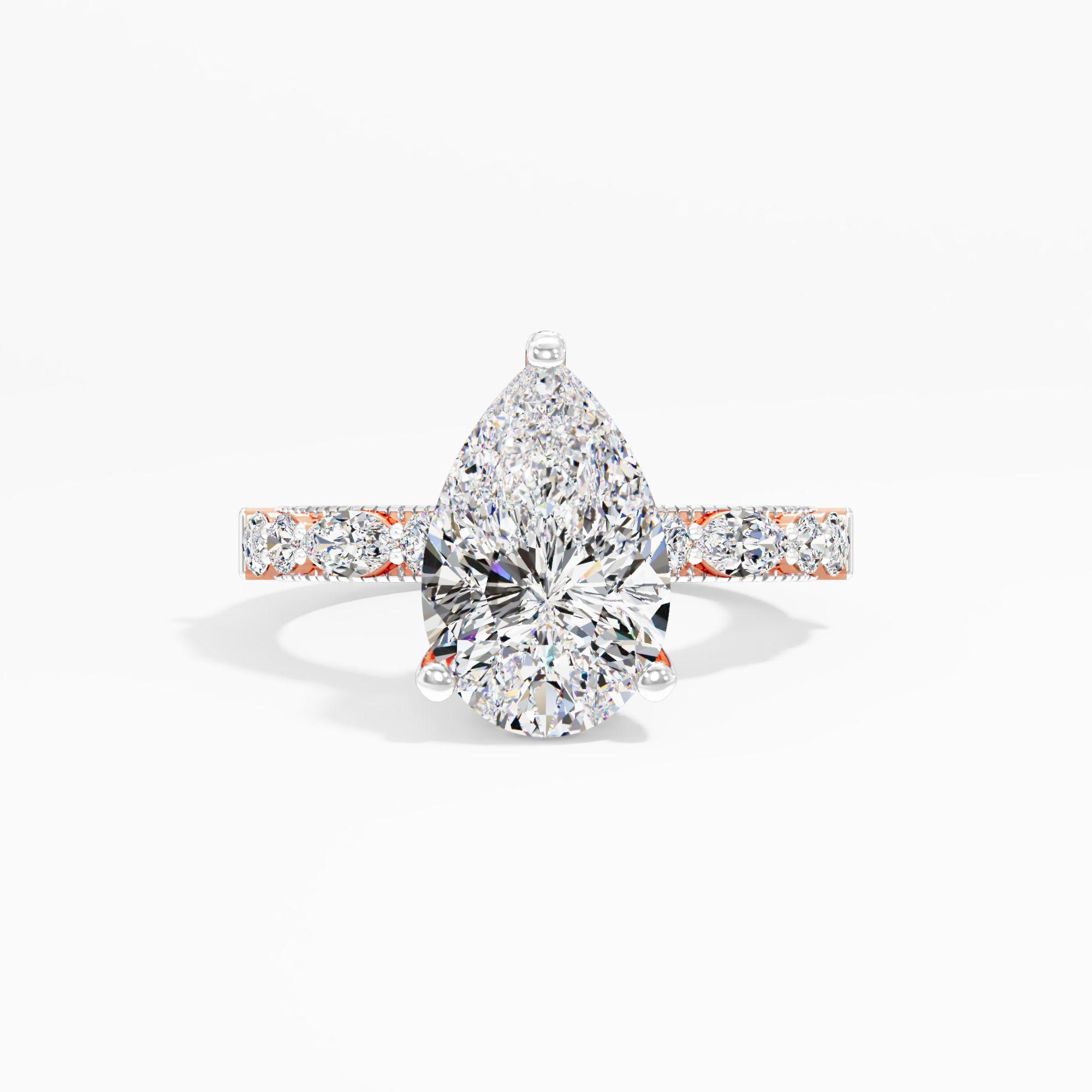Petal Glint Solitaire Engagement Ring