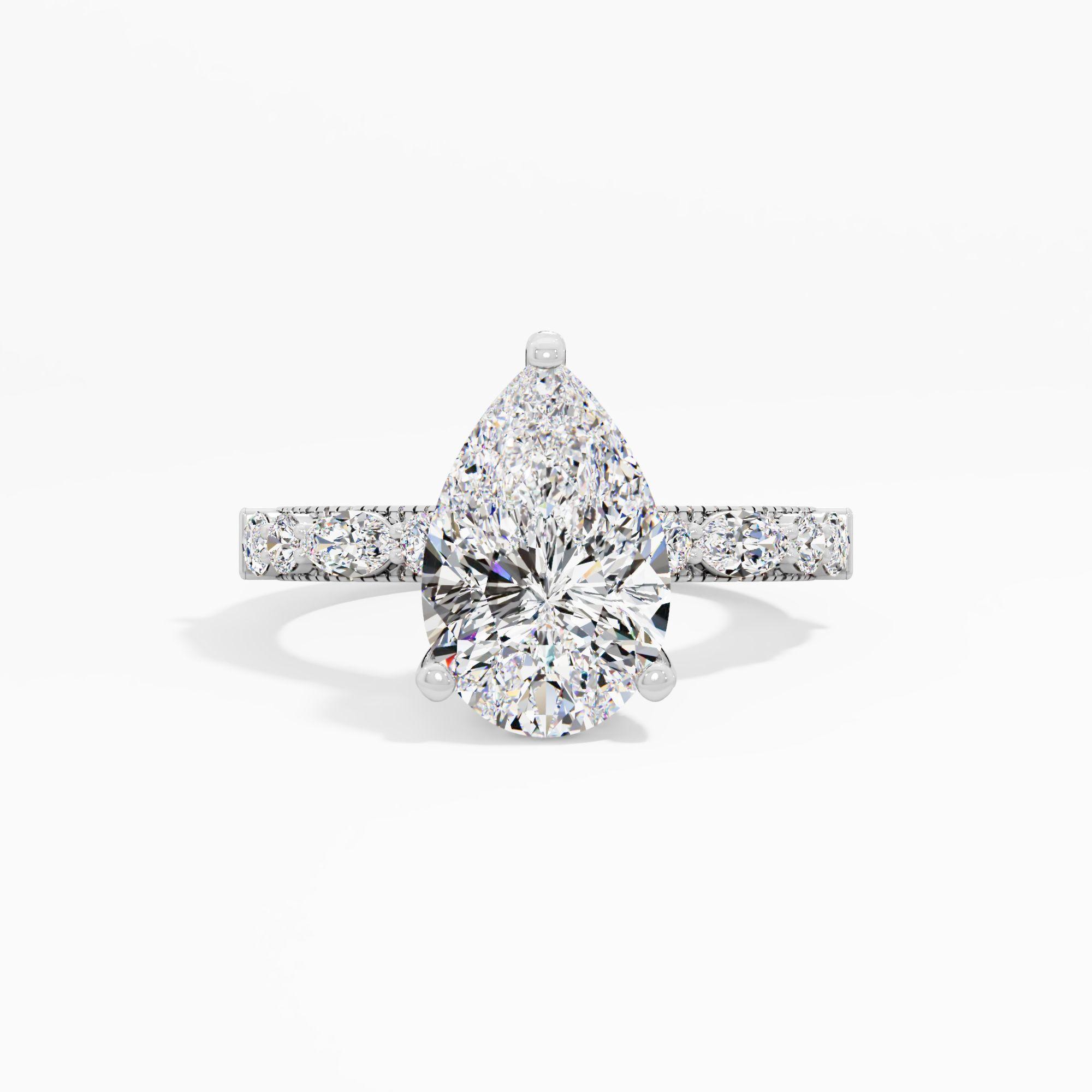 Petal Glint Solitaire Engagement Ring