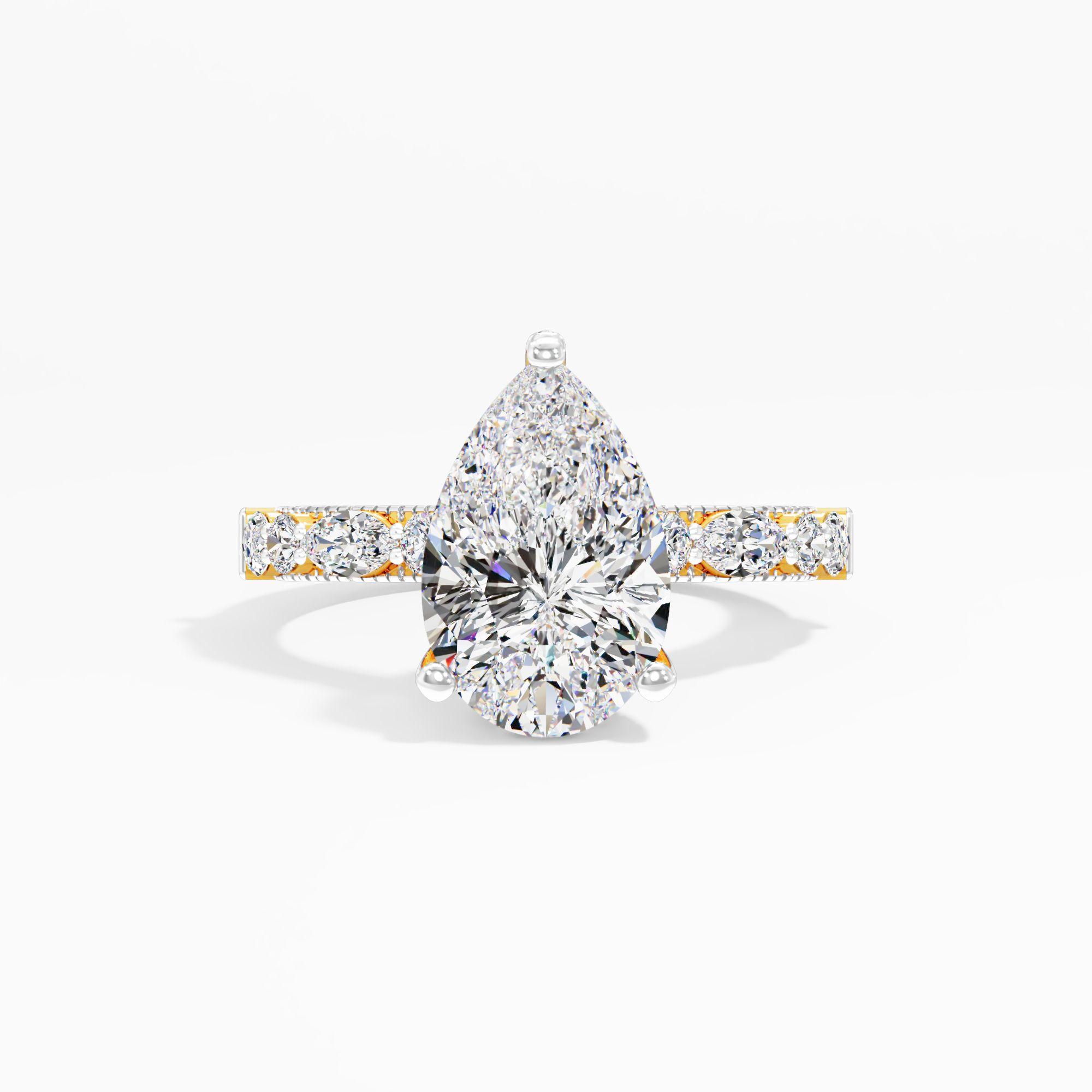 Petal Glint Solitaire Engagement Ring
