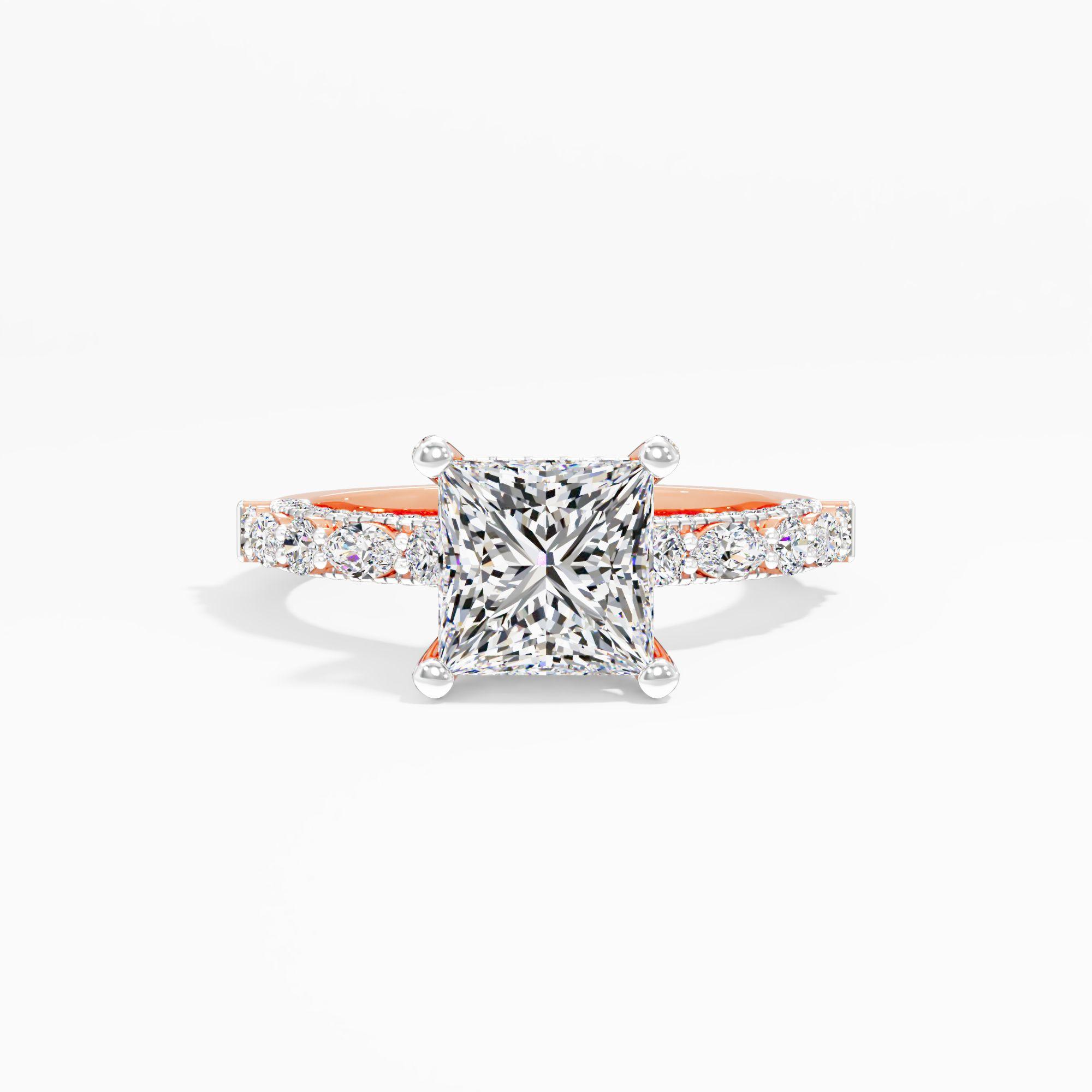 Petal Glint Solitaire Engagement Ring