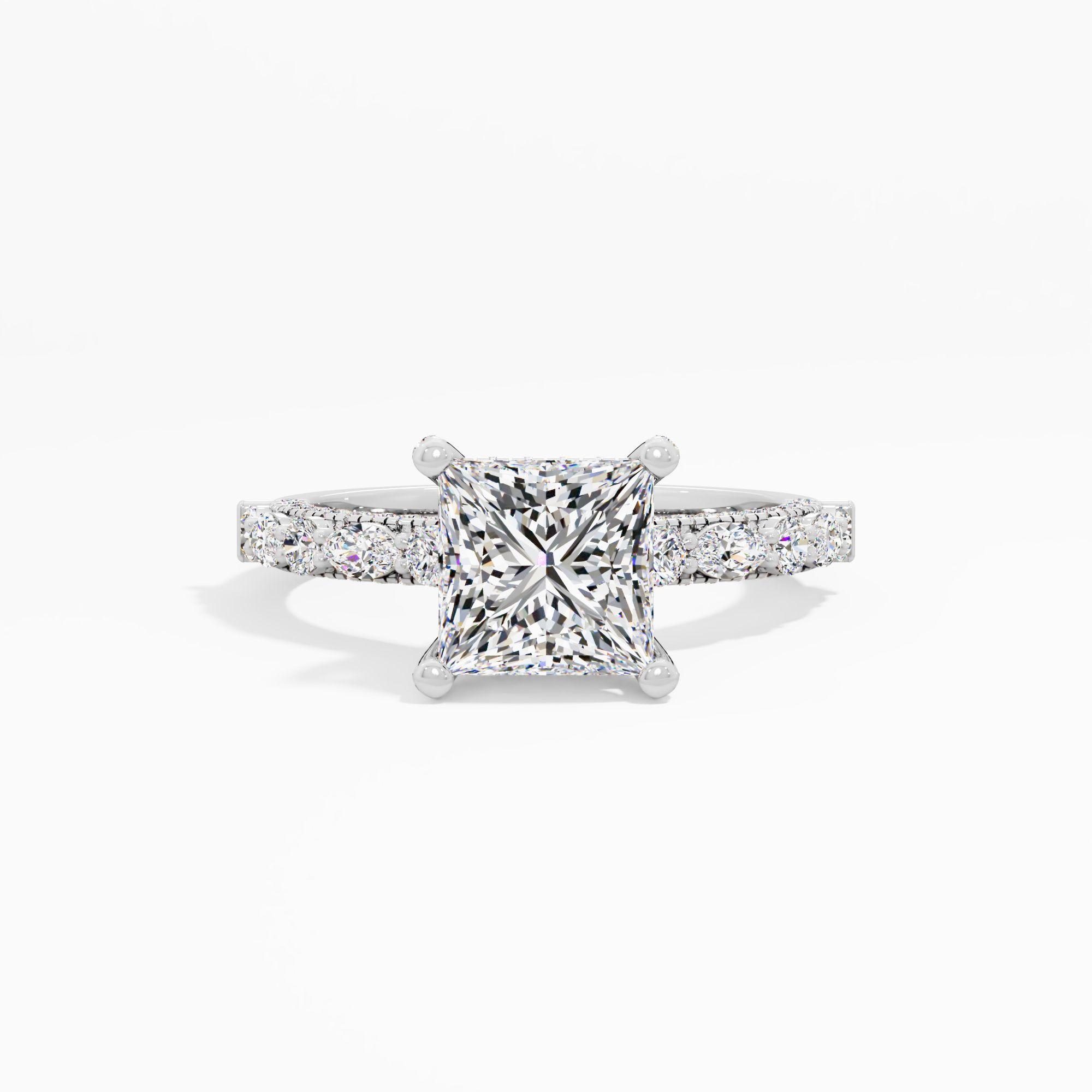 Petal Glint Solitaire Engagement Ring