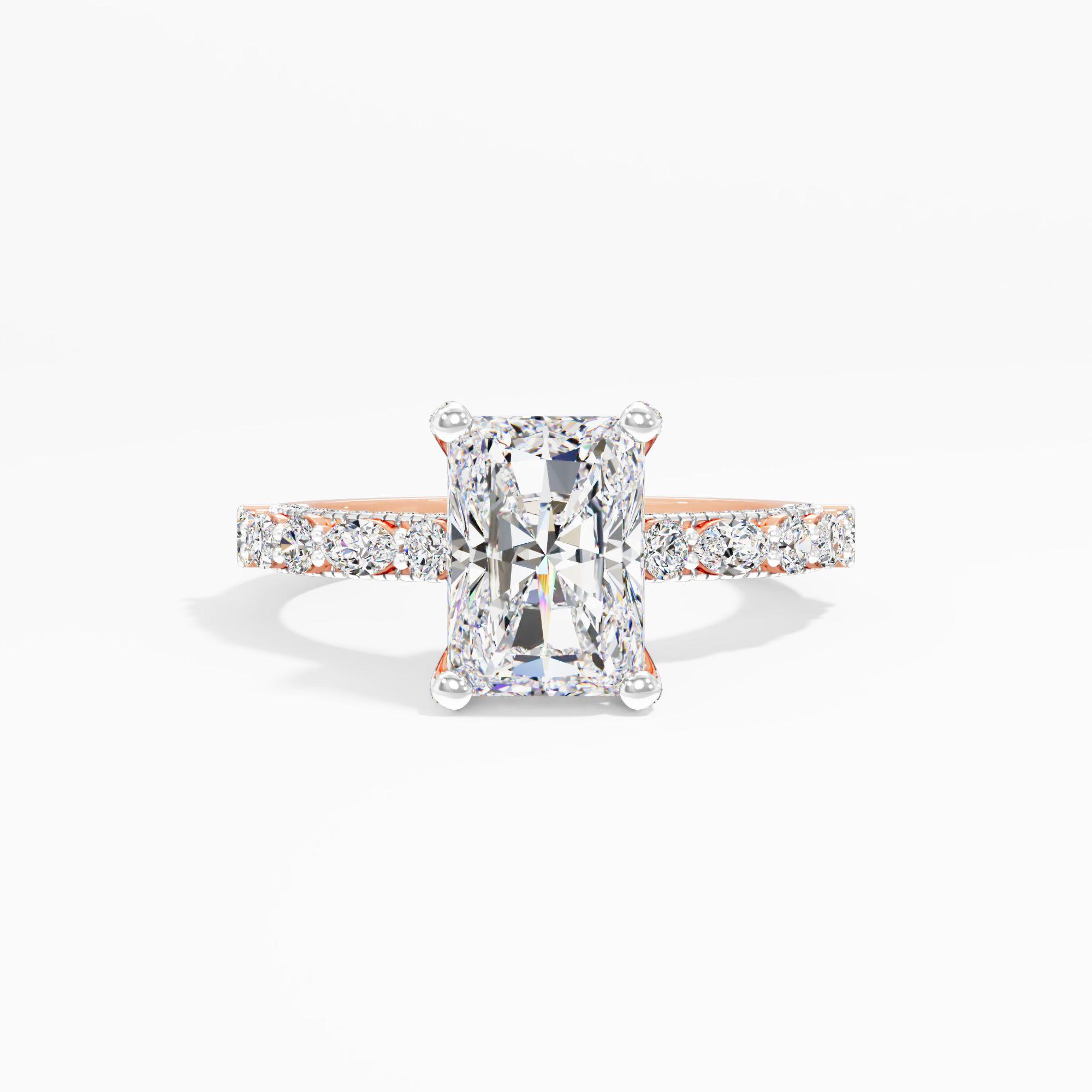 Petal Glint Solitaire Engagement Ring