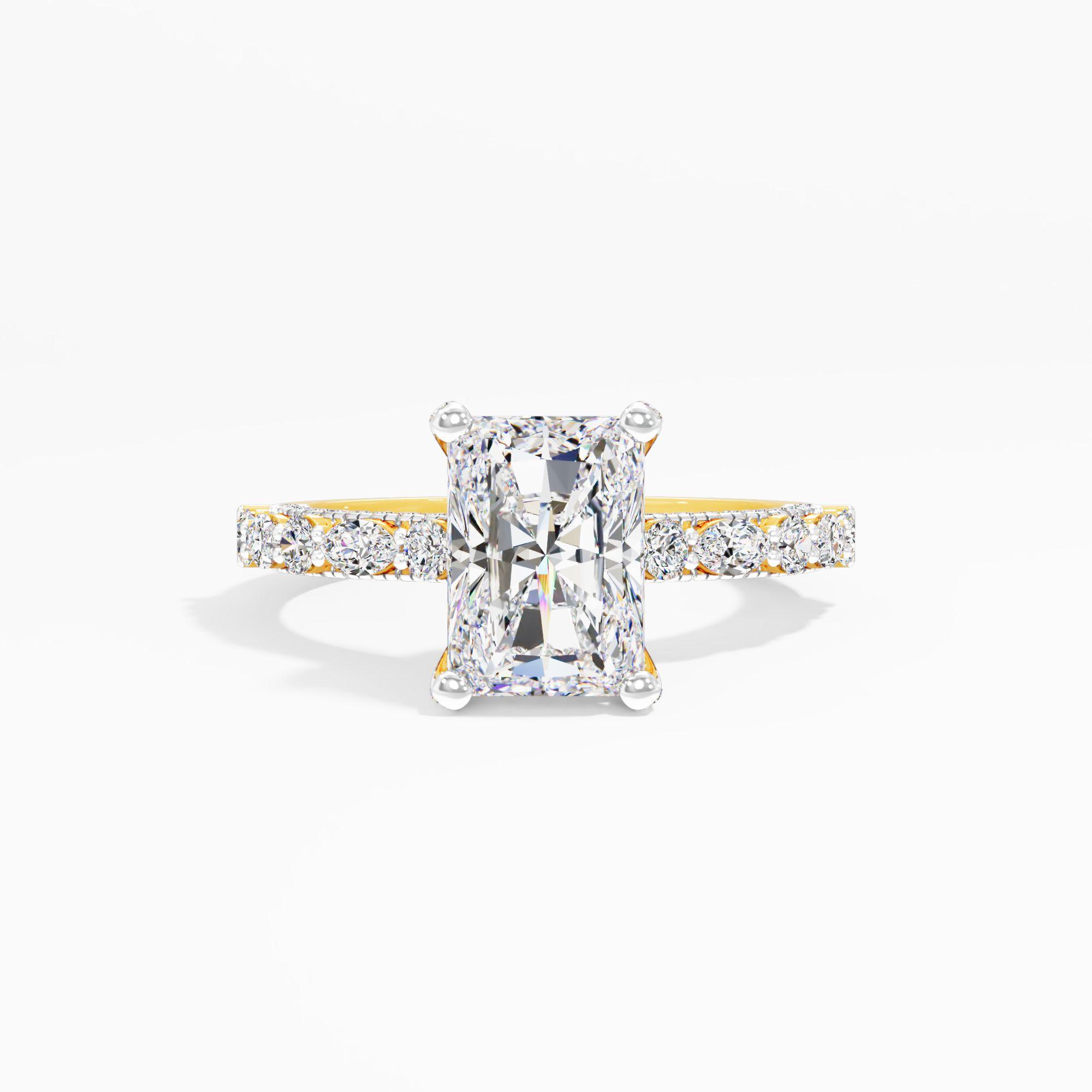 Petal Glint Solitaire Engagement Ring