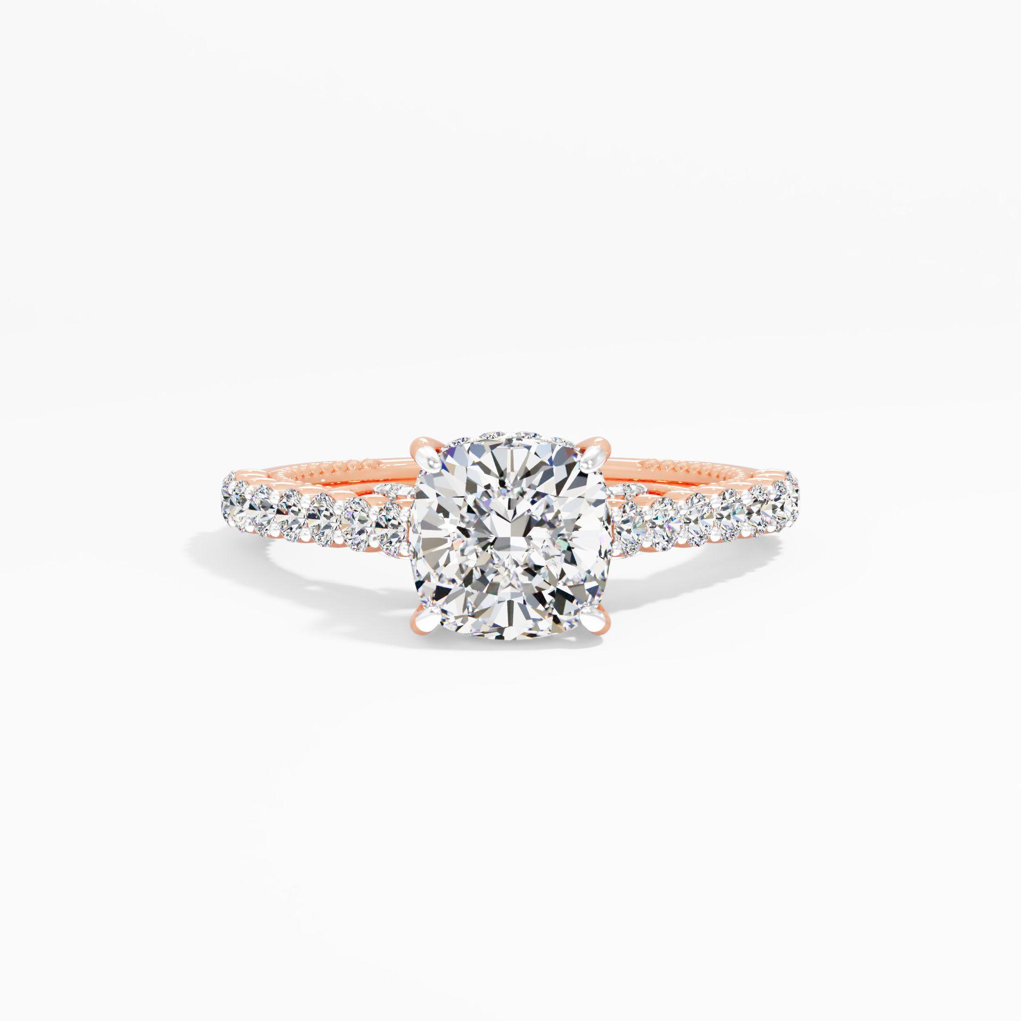 Blush Halo Solitaire Engagement Ring