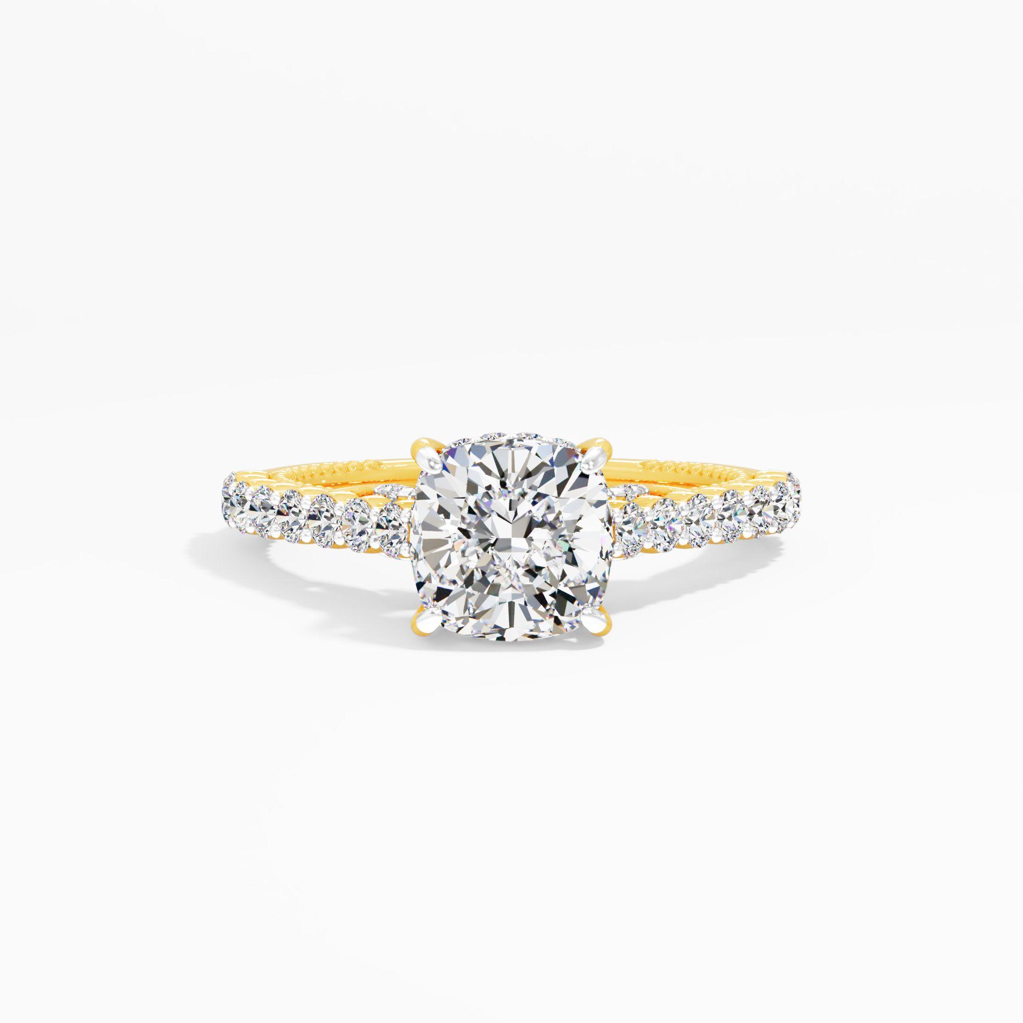 Blush Halo Solitaire Engagement Ring