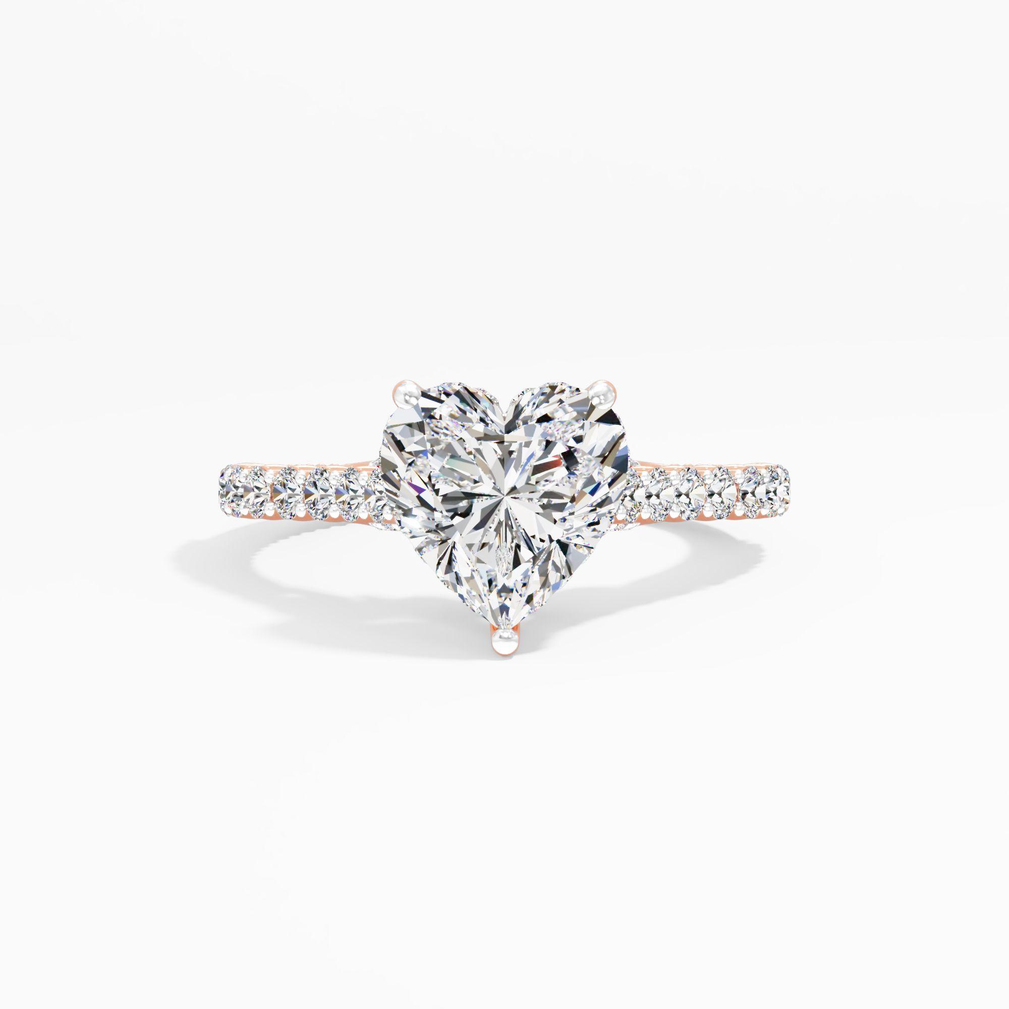 Blush Halo Solitaire Engagement Ring