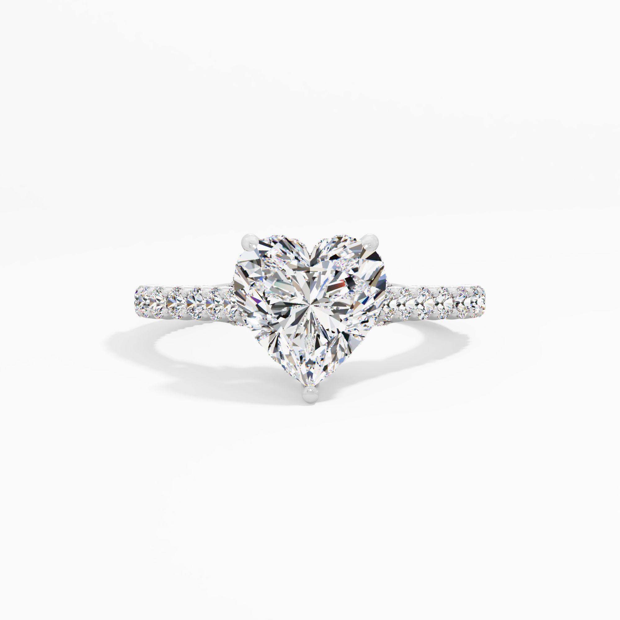 Blush Halo Solitaire Engagement Ring