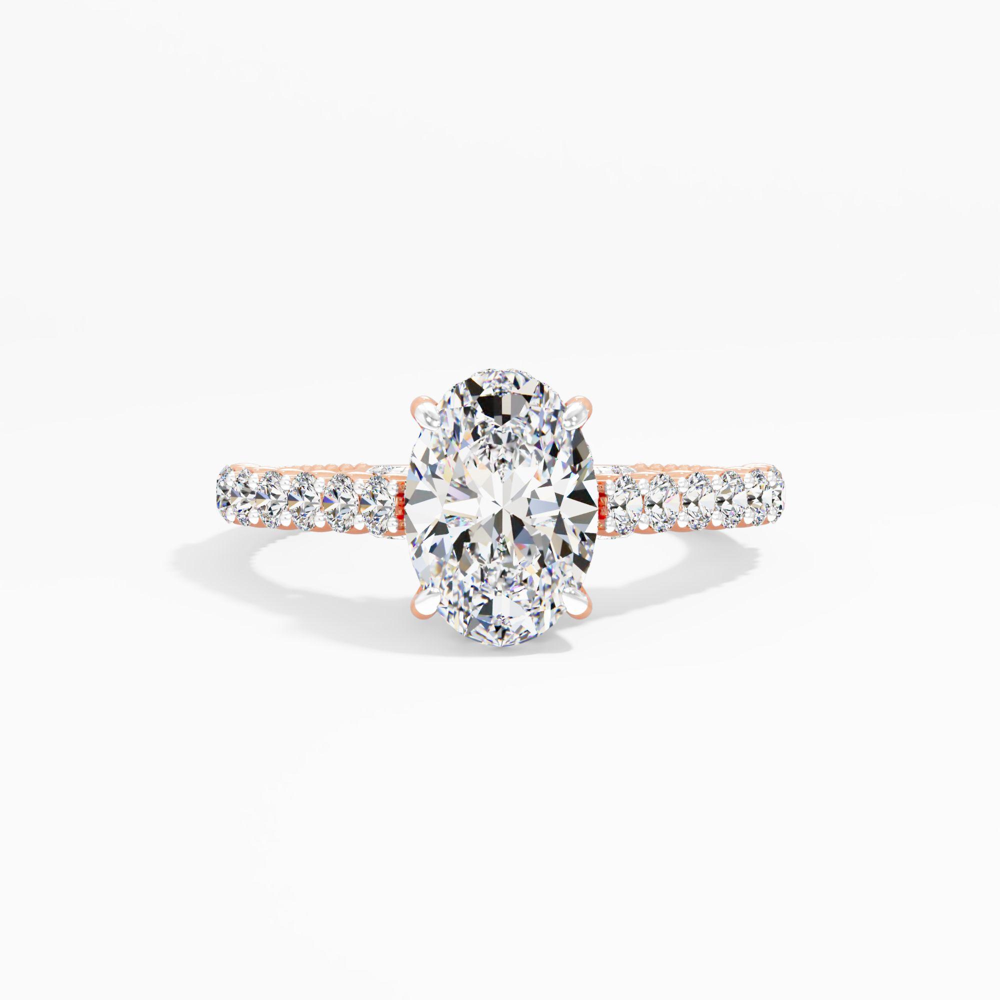 Blush Halo Solitaire Engagement Ring