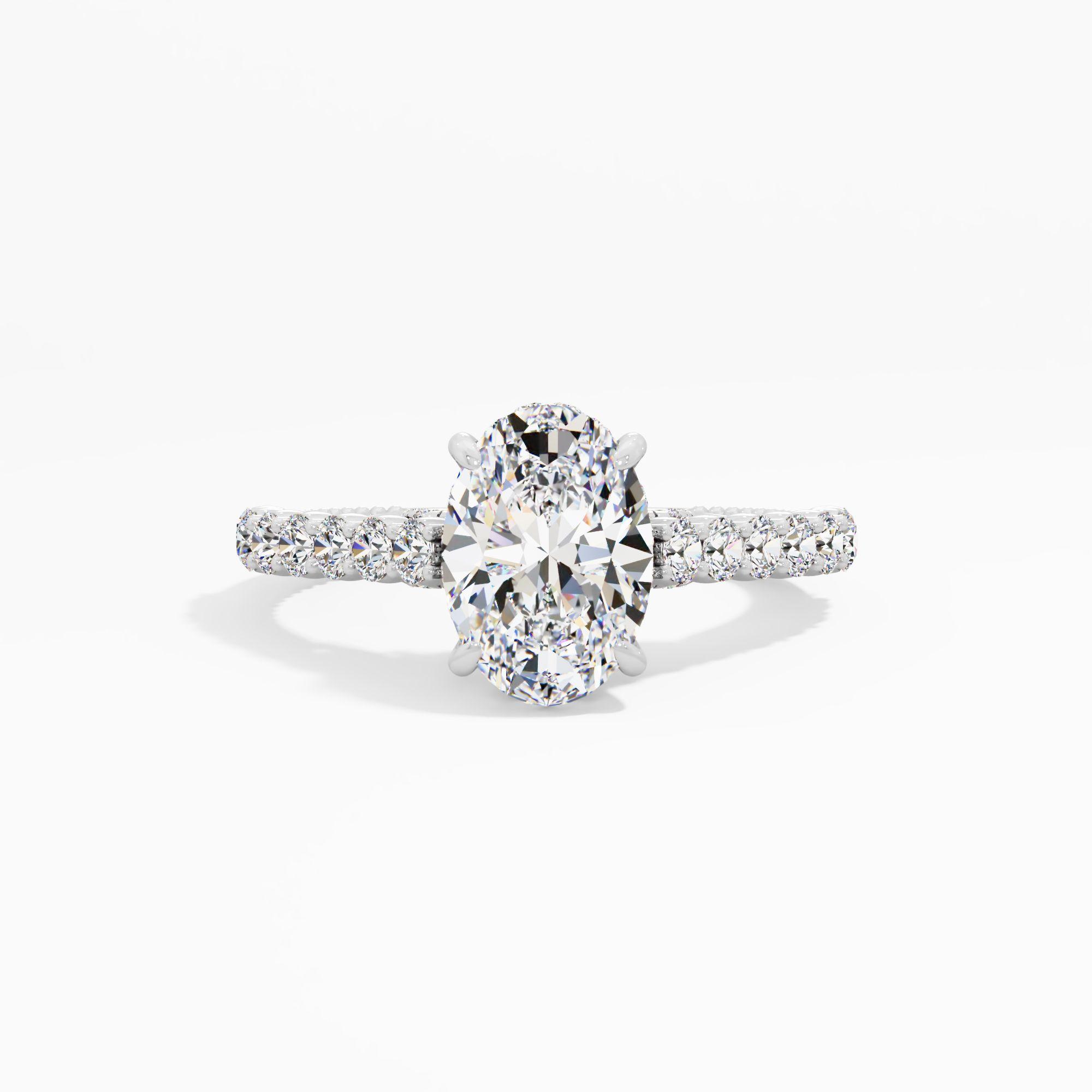 Blush Halo Solitaire Engagement Ring
