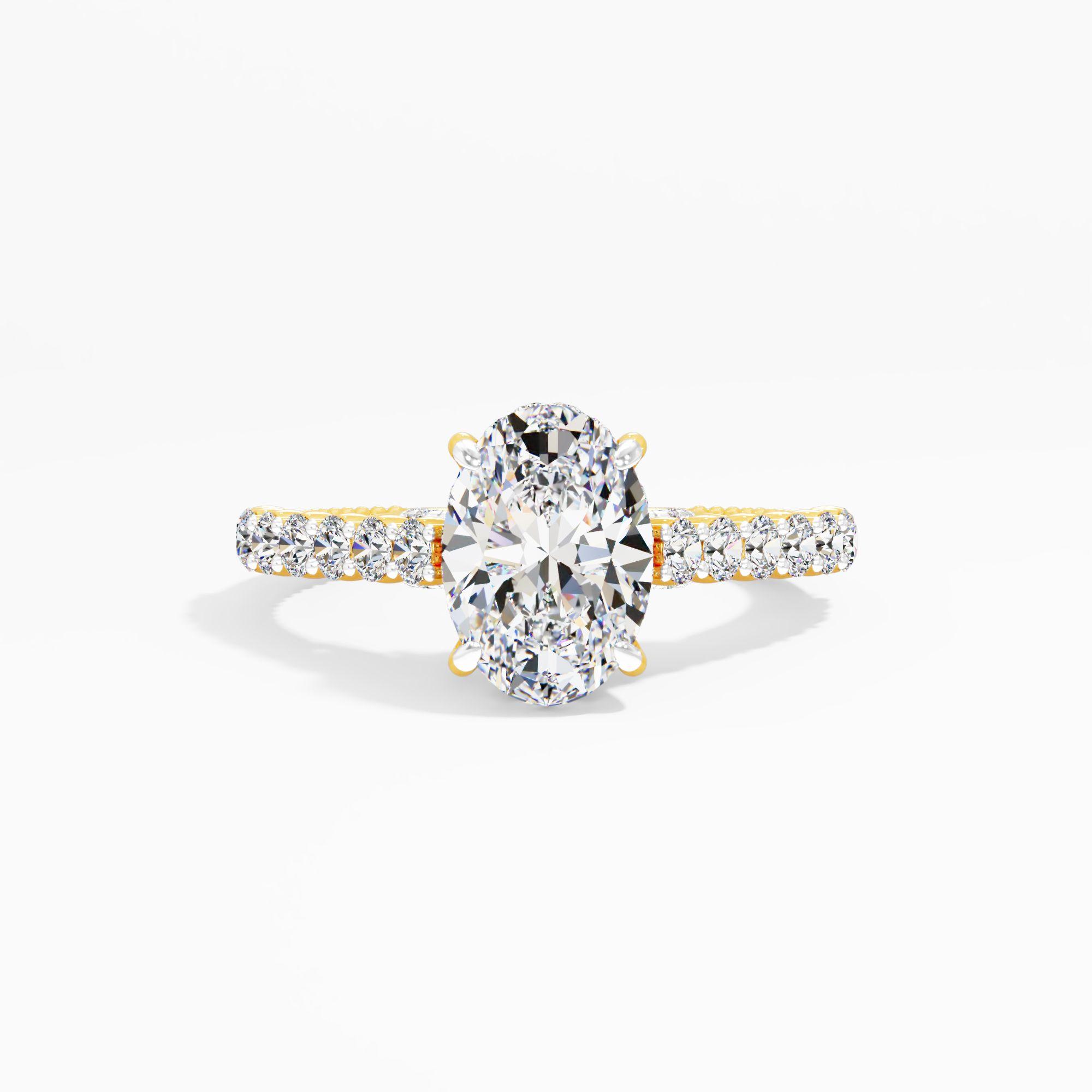 Blush Halo Solitaire Engagement Ring