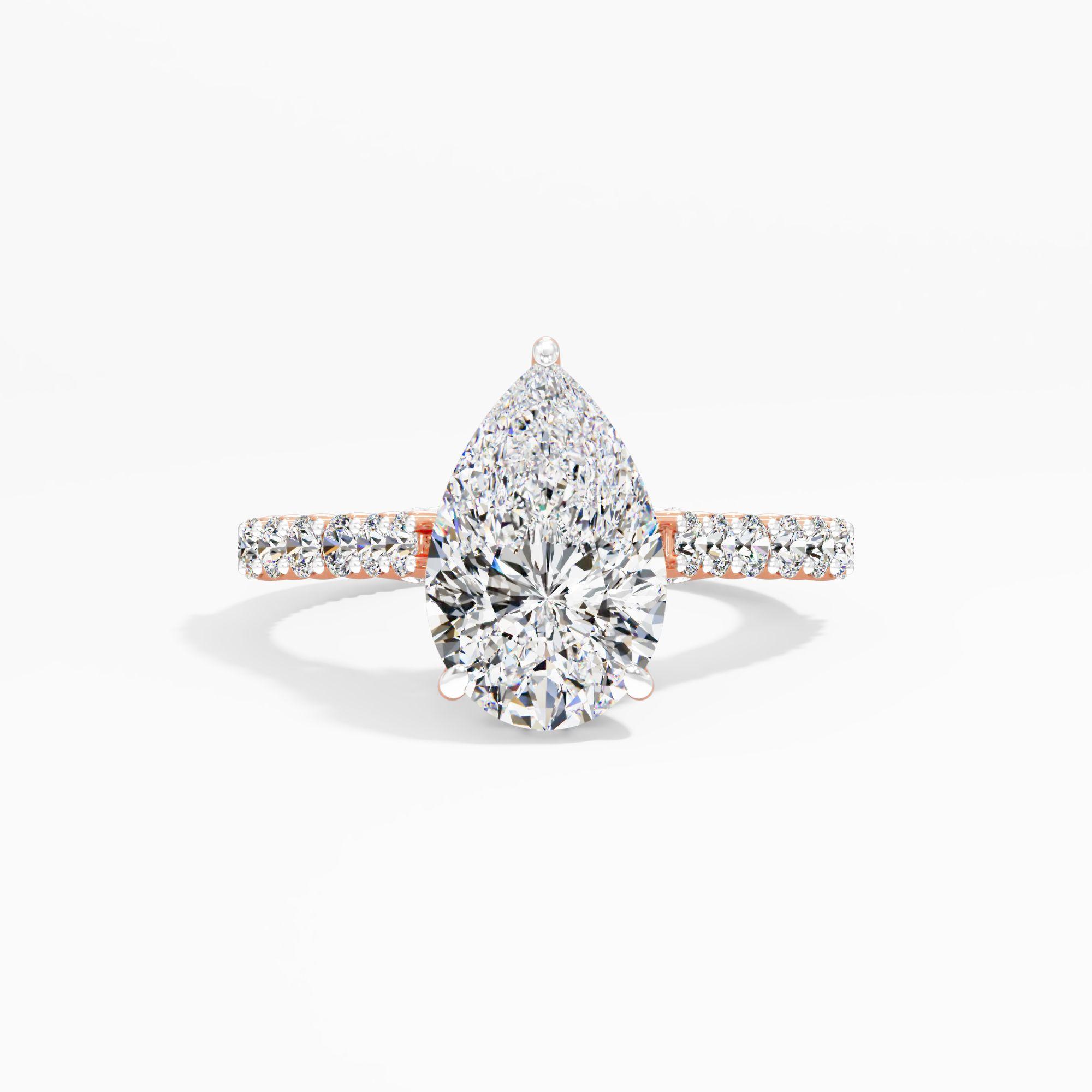 Blush Halo Solitaire Engagement Ring