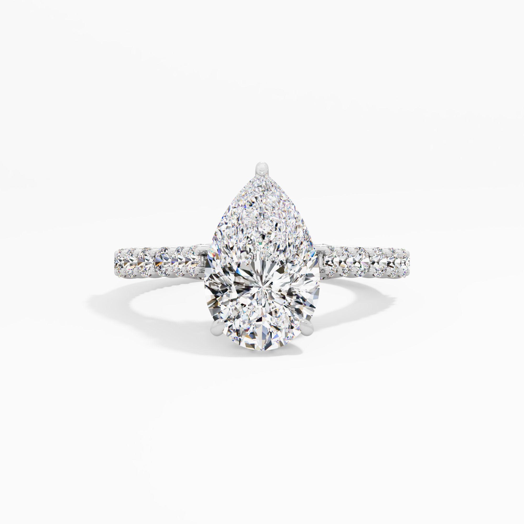 Blush Halo Solitaire Engagement Ring
