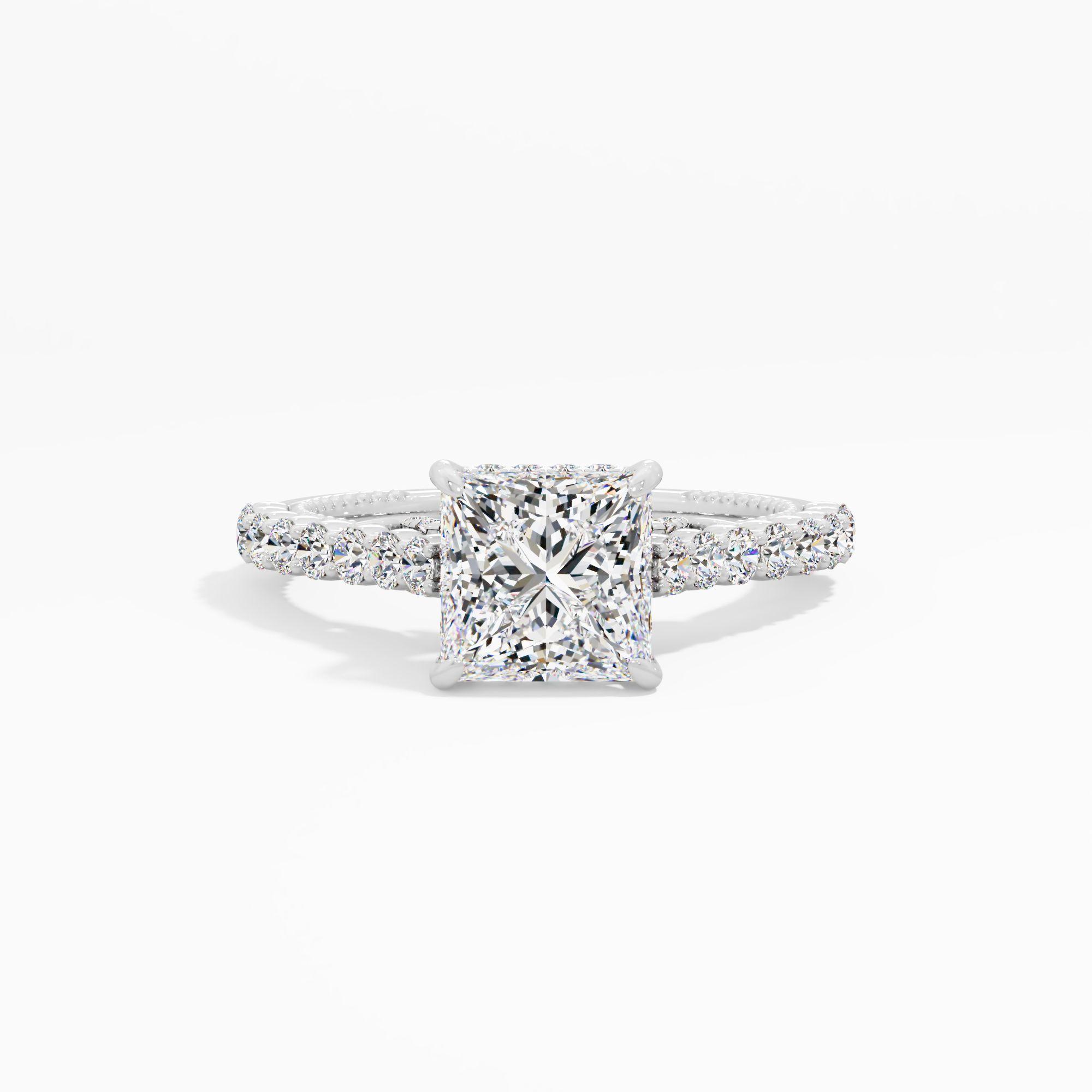 Blush Halo Solitaire Engagement Ring
