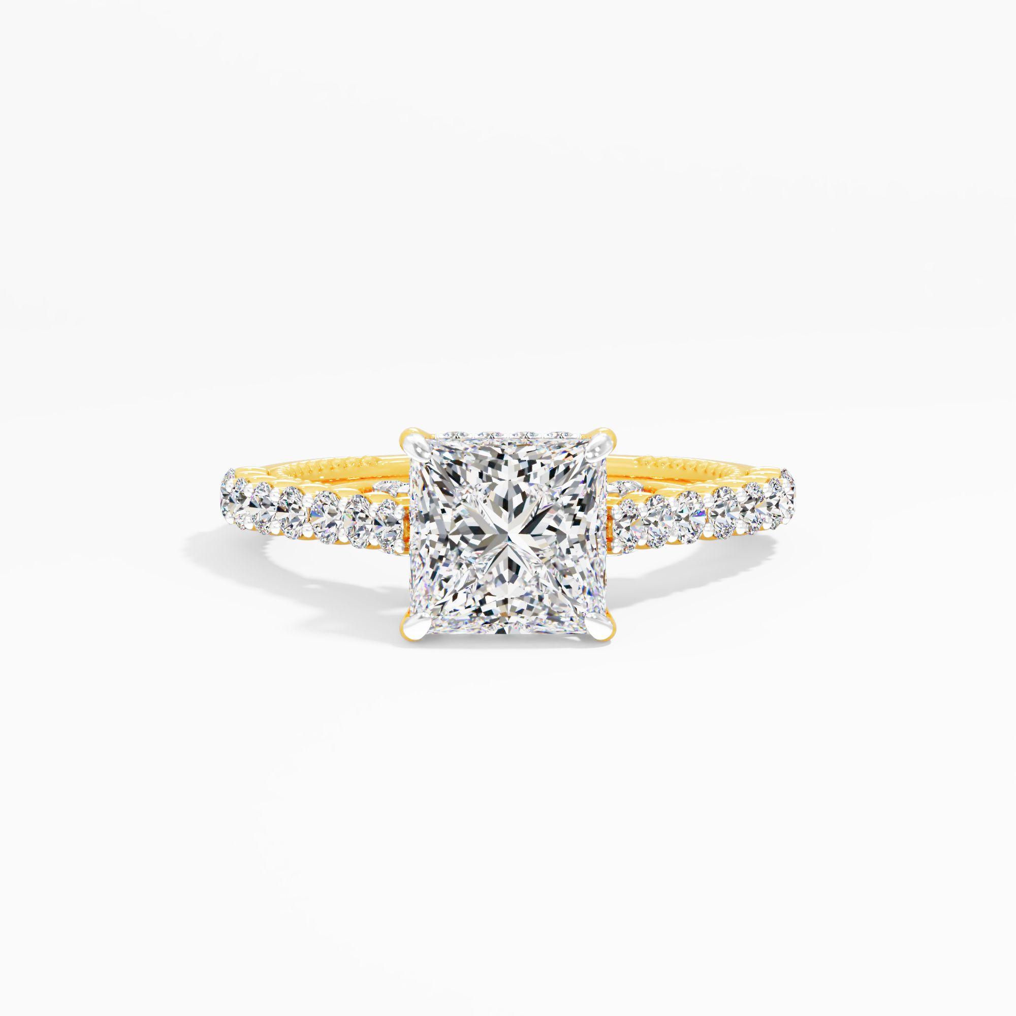 Blush Halo Solitaire Engagement Ring