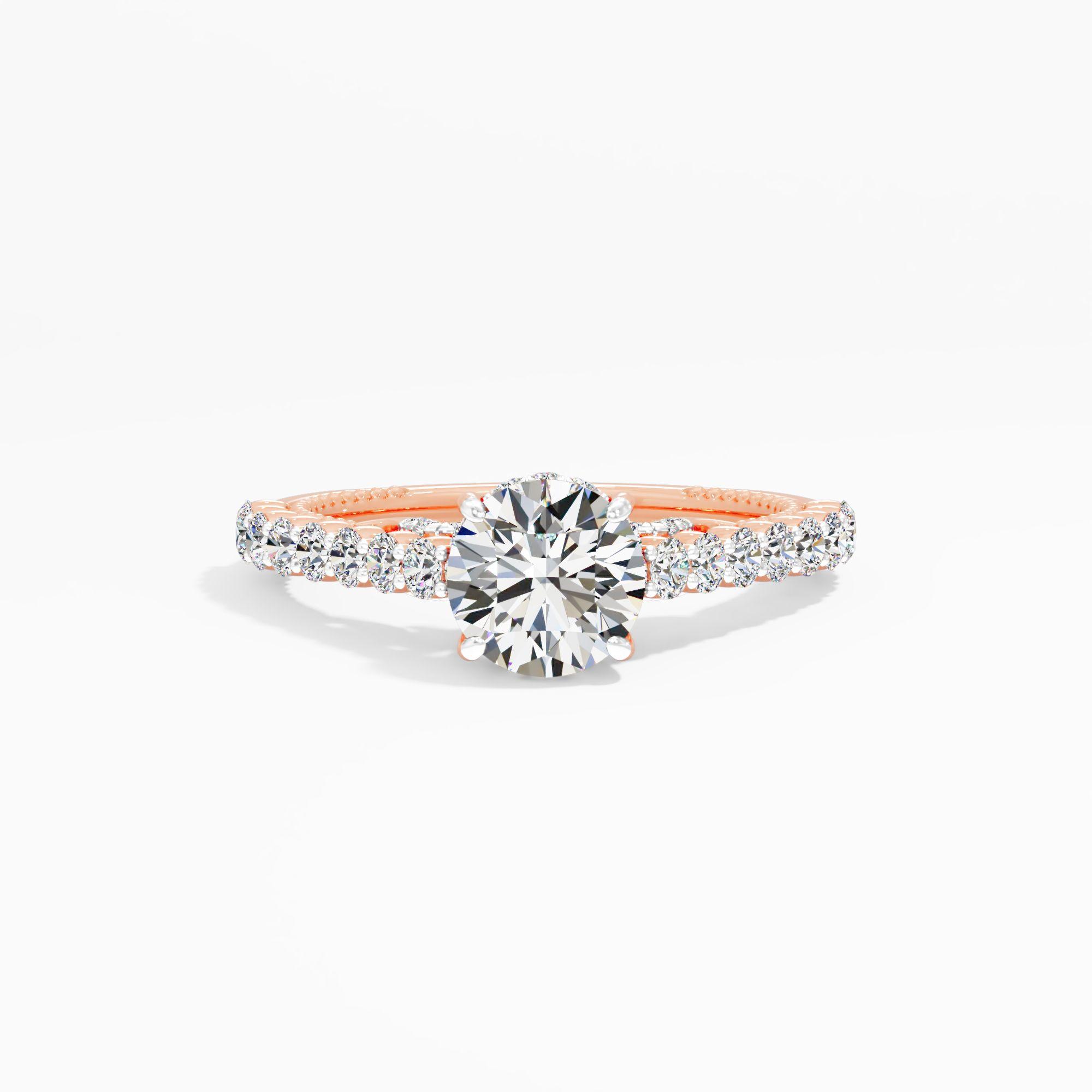 Blush Halo Solitaire Engagement Ring