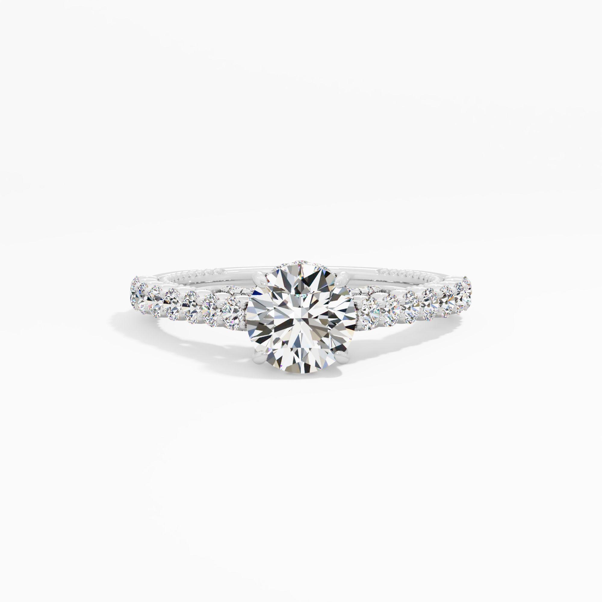 Blush Halo Solitaire Engagement Ring