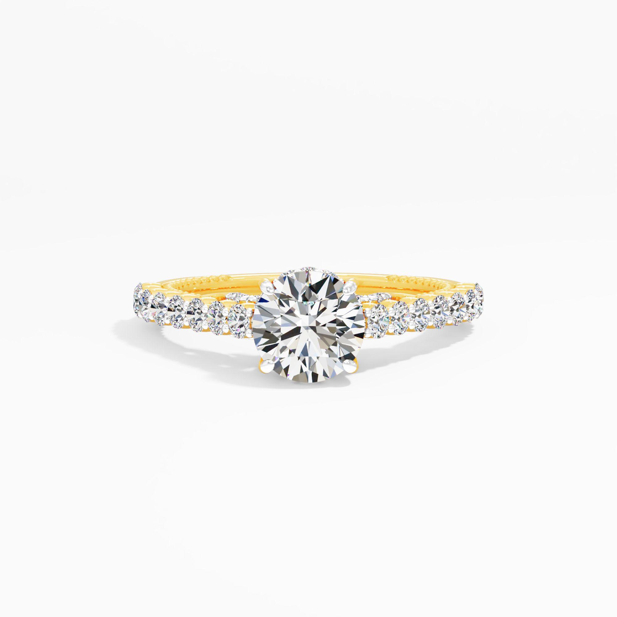 Blush Halo Solitaire Engagement Ring