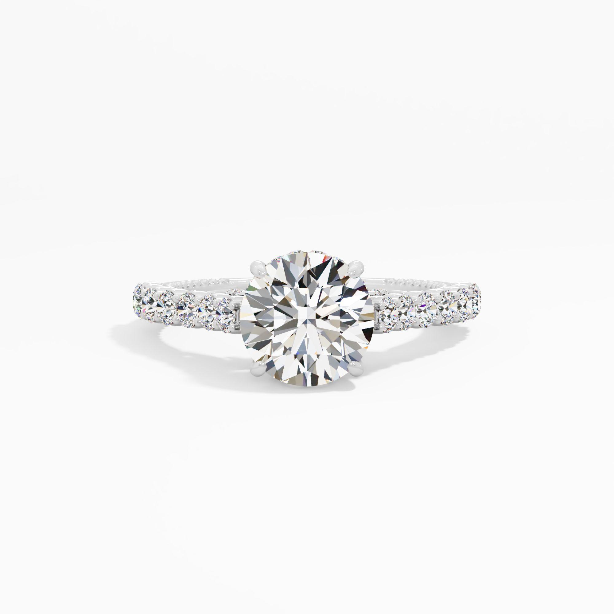 Blush Halo Solitaire Engagement Ring