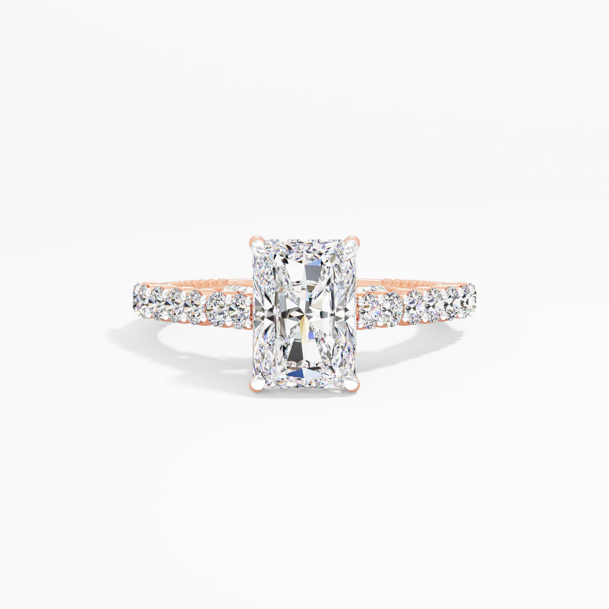 Blush Halo Solitaire Engagement Ring
