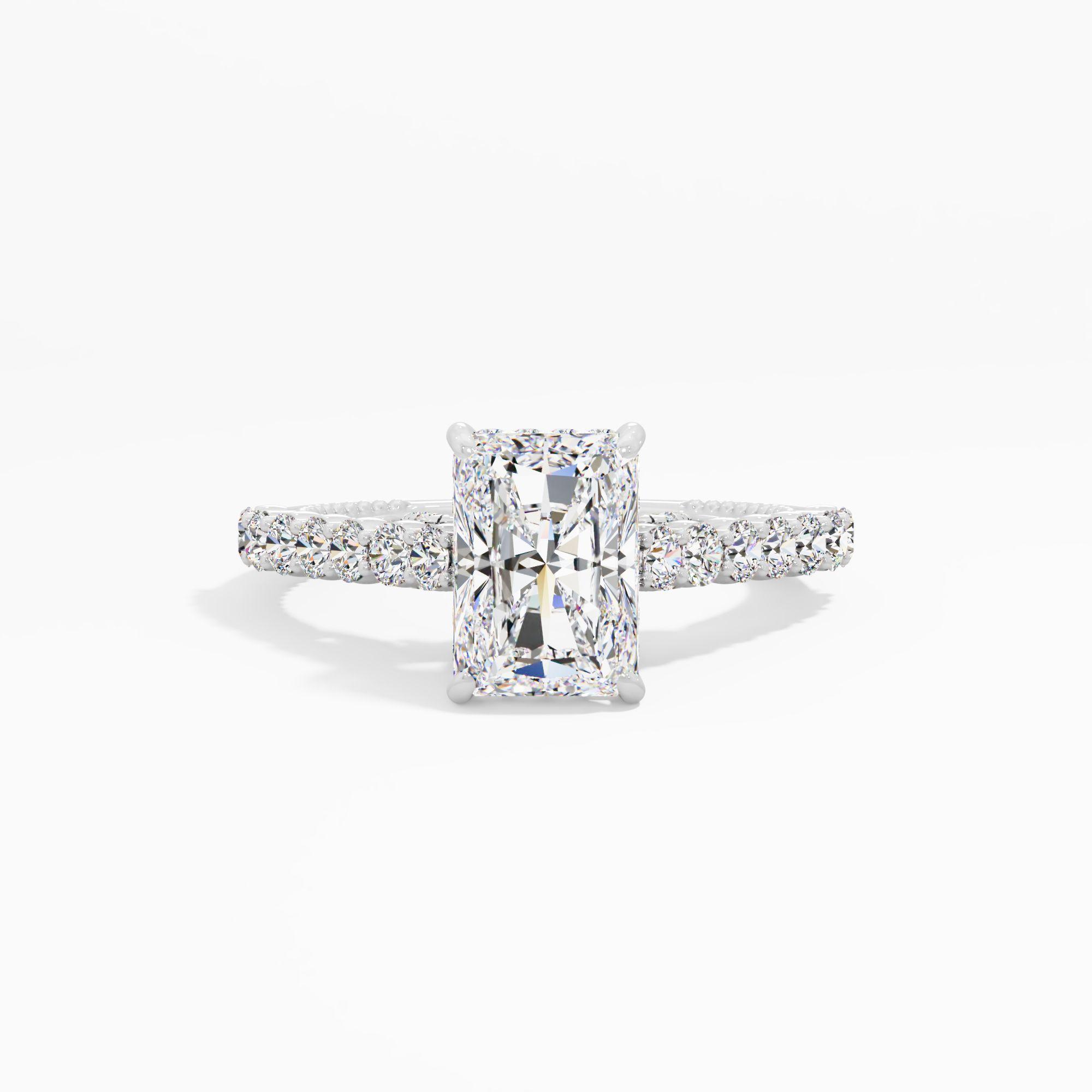 Blush Halo Solitaire Engagement Ring
