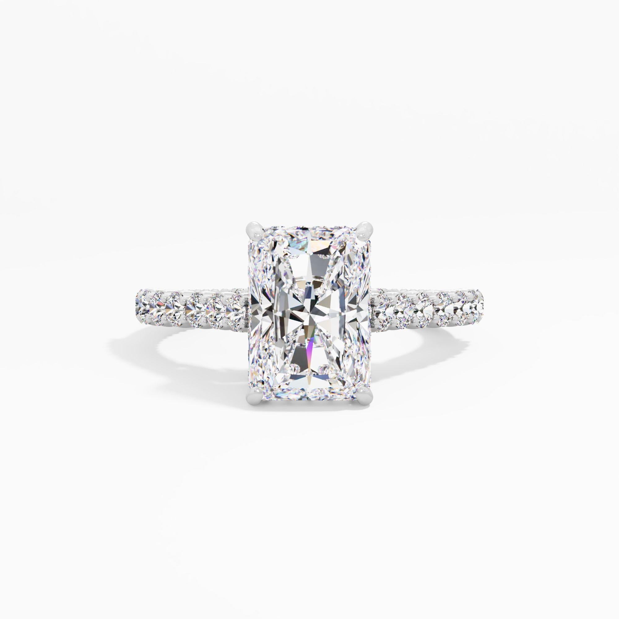 Blush Halo Solitaire Engagement Ring