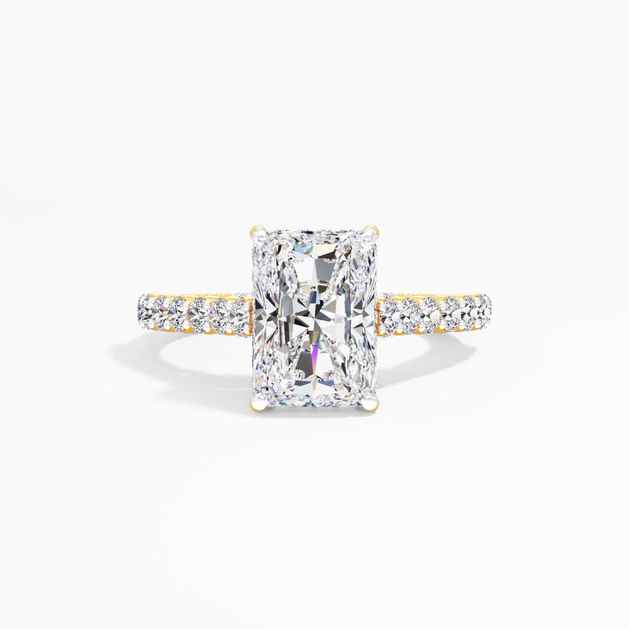 Blush Halo Solitaire Engagement Ring