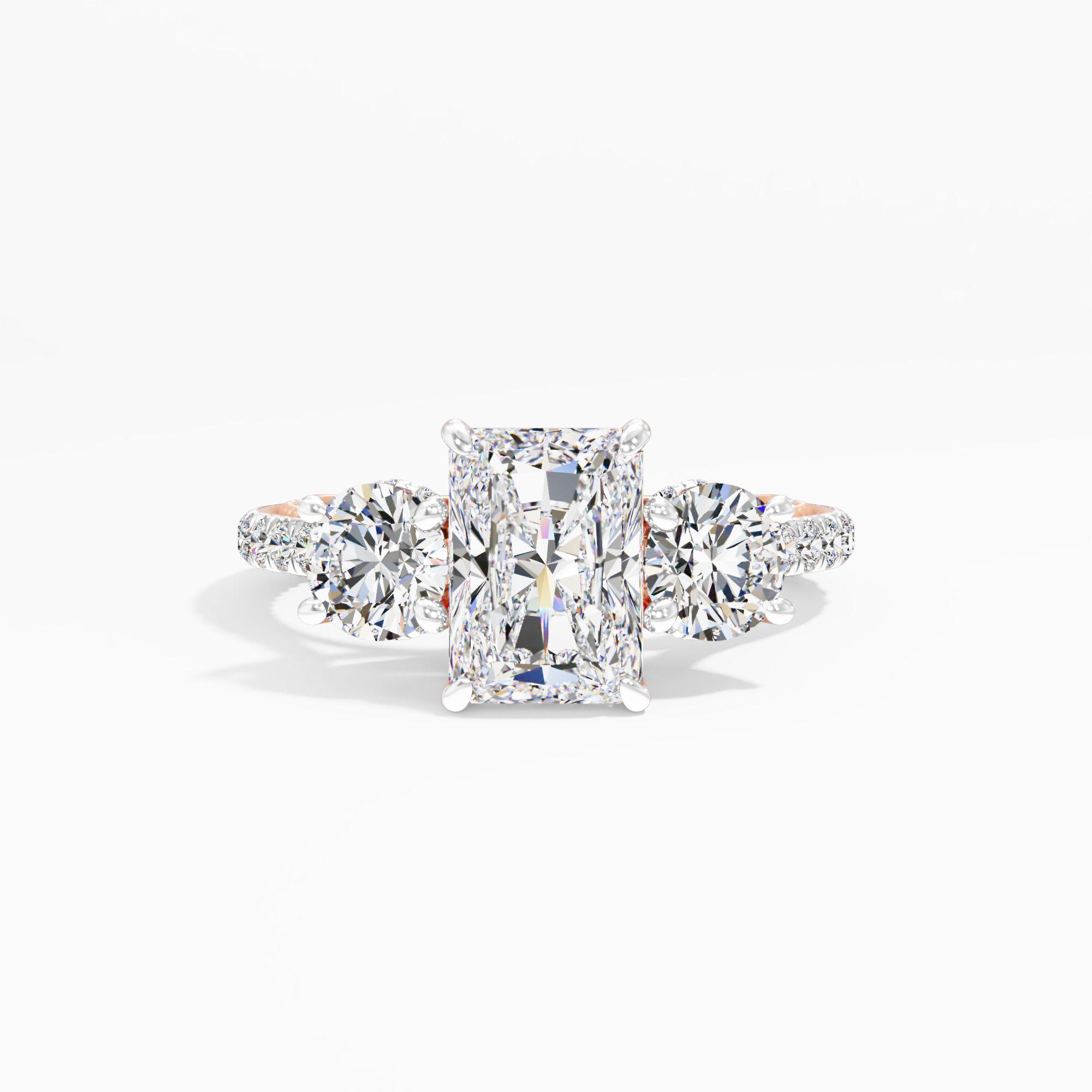 Moondrop Kiss 3 Stone Engagement Ring
