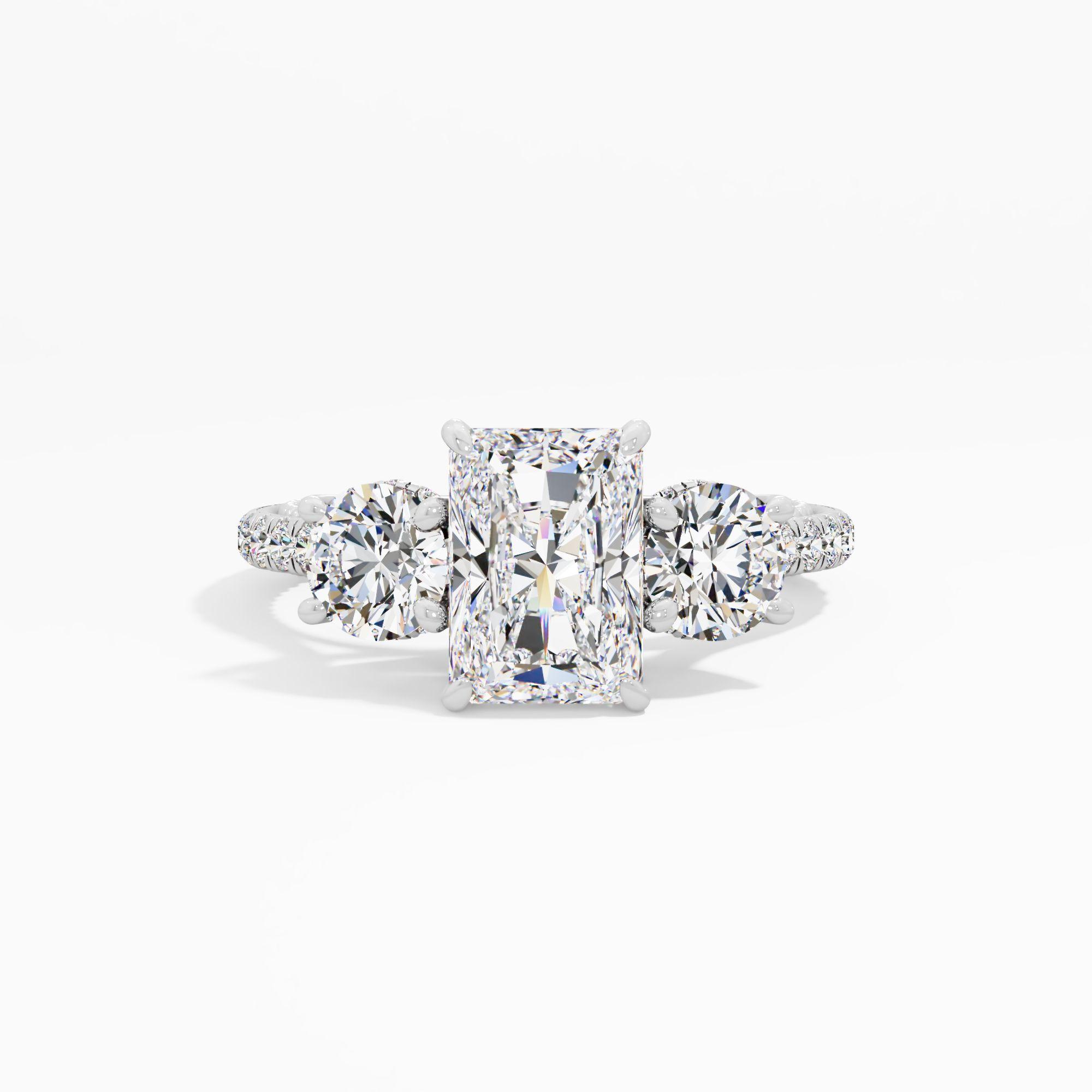 Moondrop Kiss 3 Stone Engagement Ring
