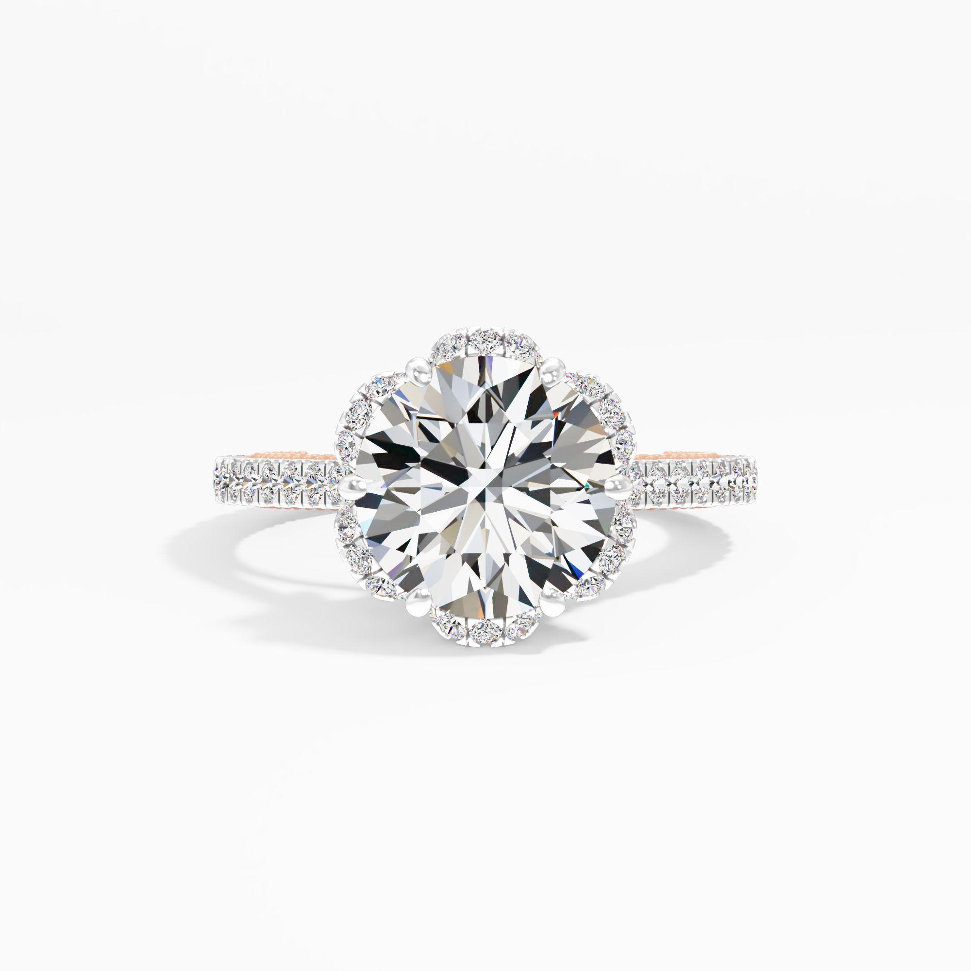 Honeytrace Bloom Solitaire Engagement Ring