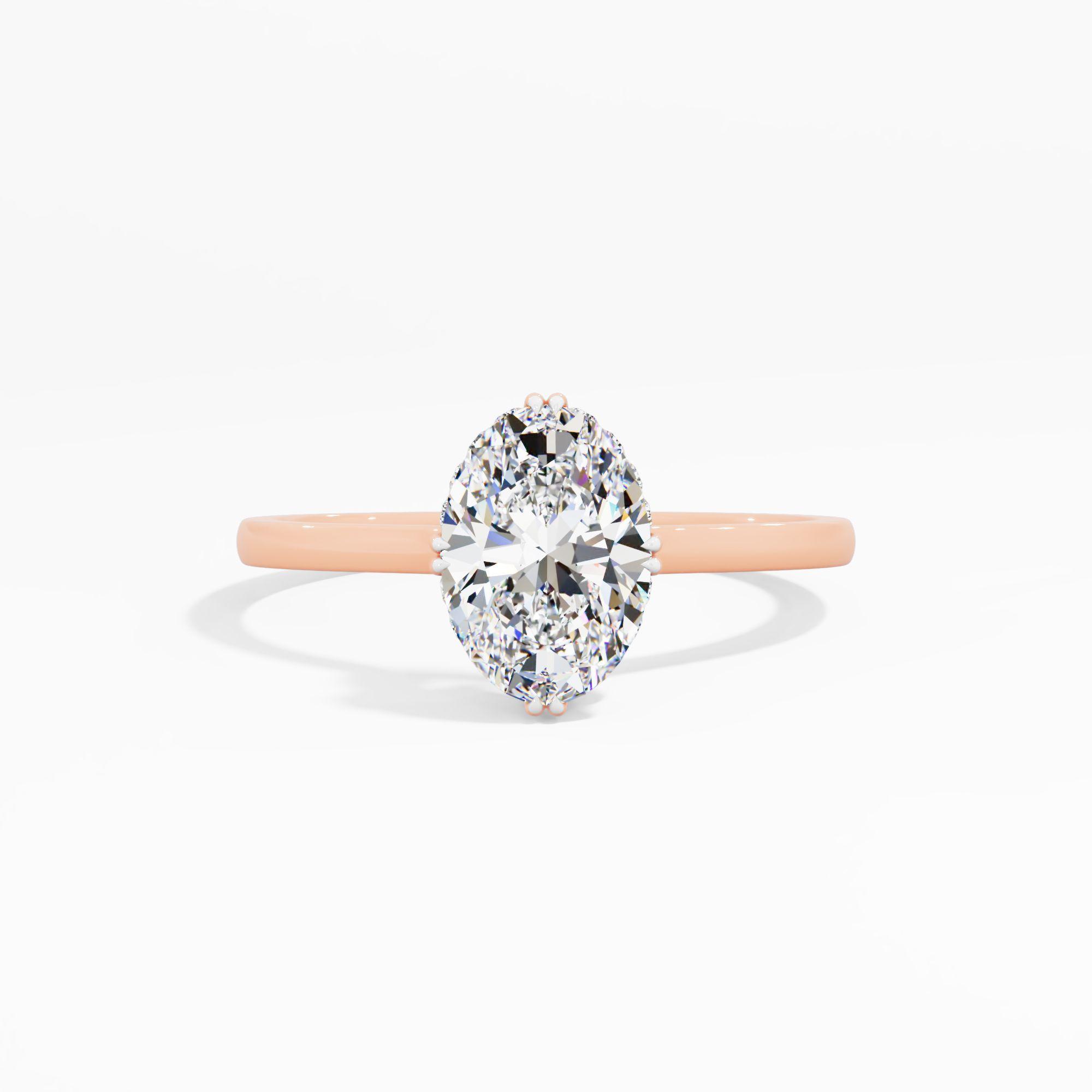 Lilydust Flame Solitaire Engagement Ring