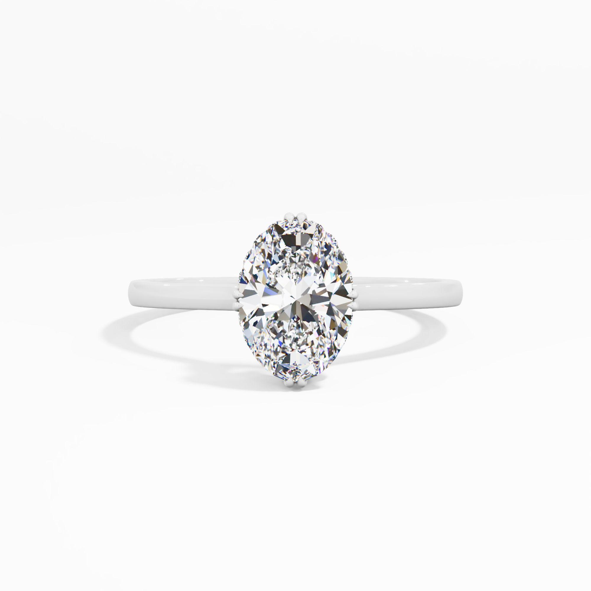 Lilydust Flame Solitaire Engagement Ring