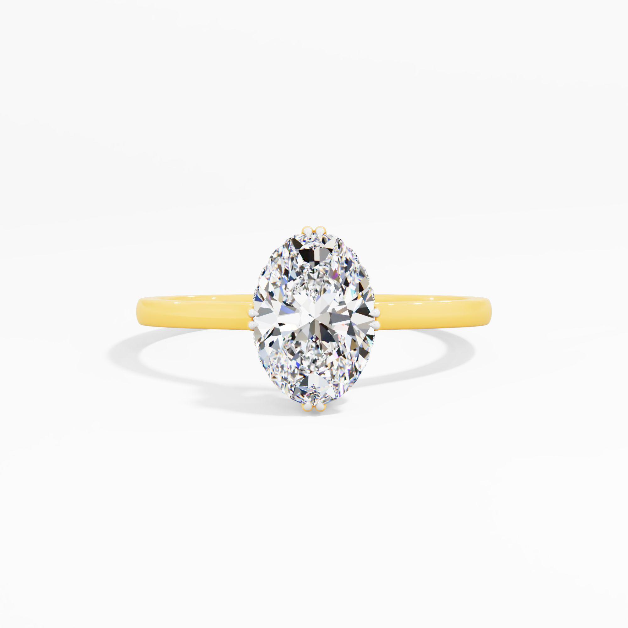 Lilydust Flame Solitaire Engagement Ring