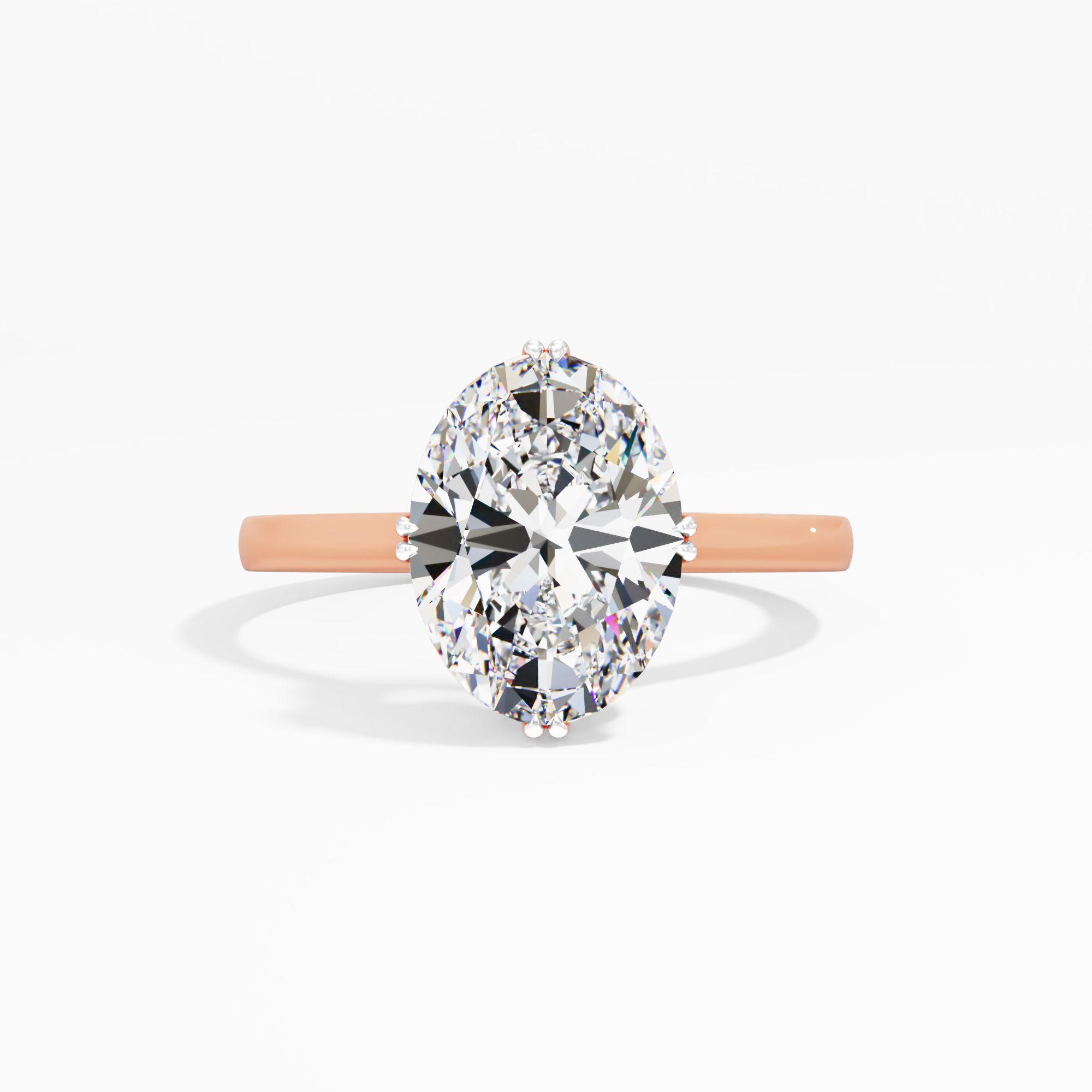 Lilydust Flame Solitaire Engagement Ring