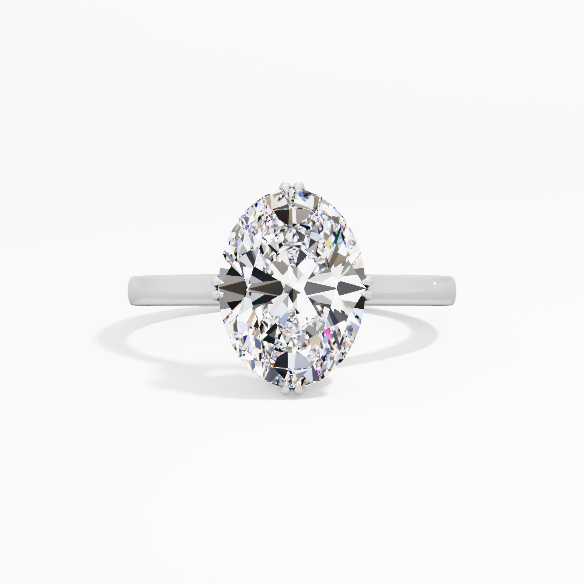 Lilydust Flame Solitaire Engagement Ring
