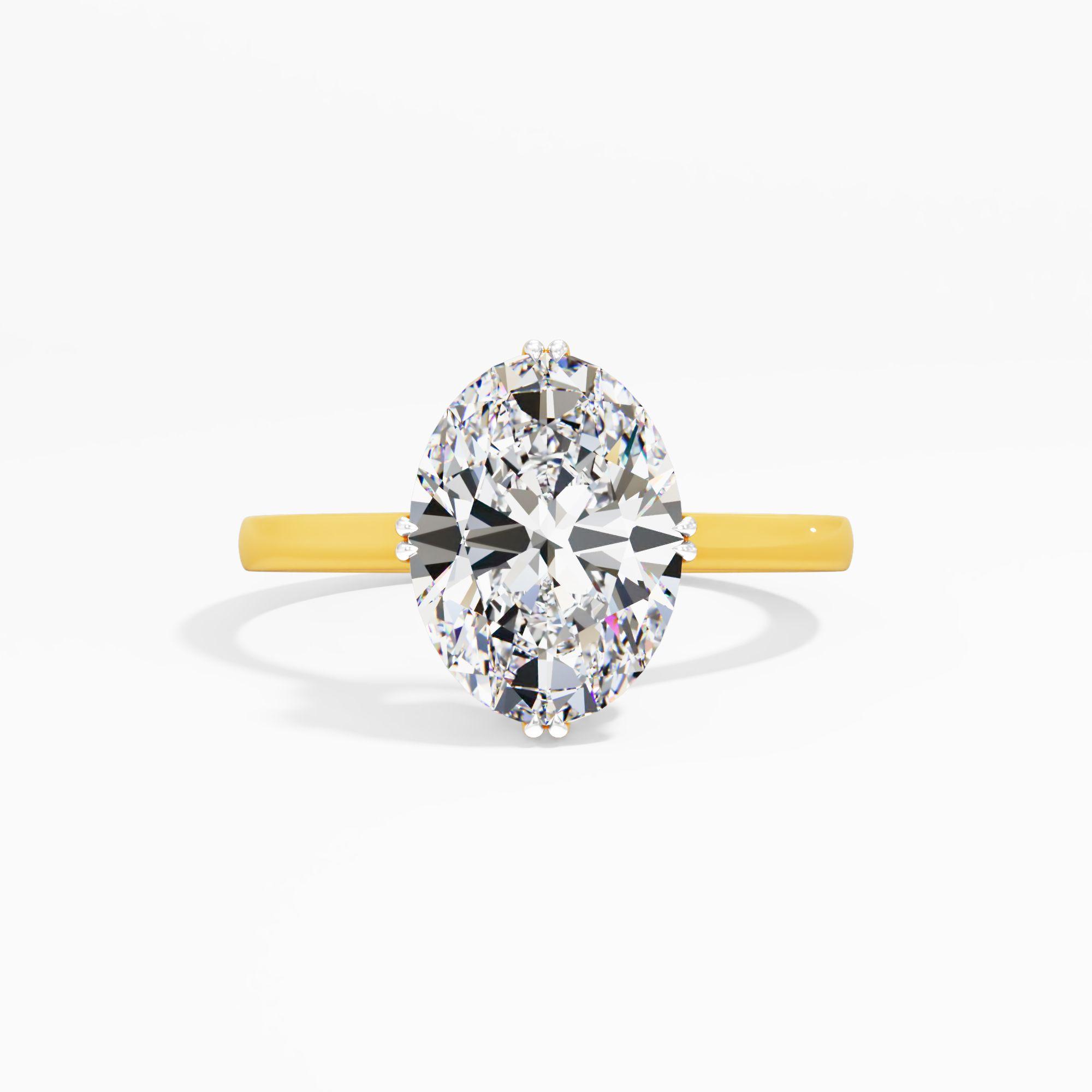 Lilydust Flame Solitaire Engagement Ring