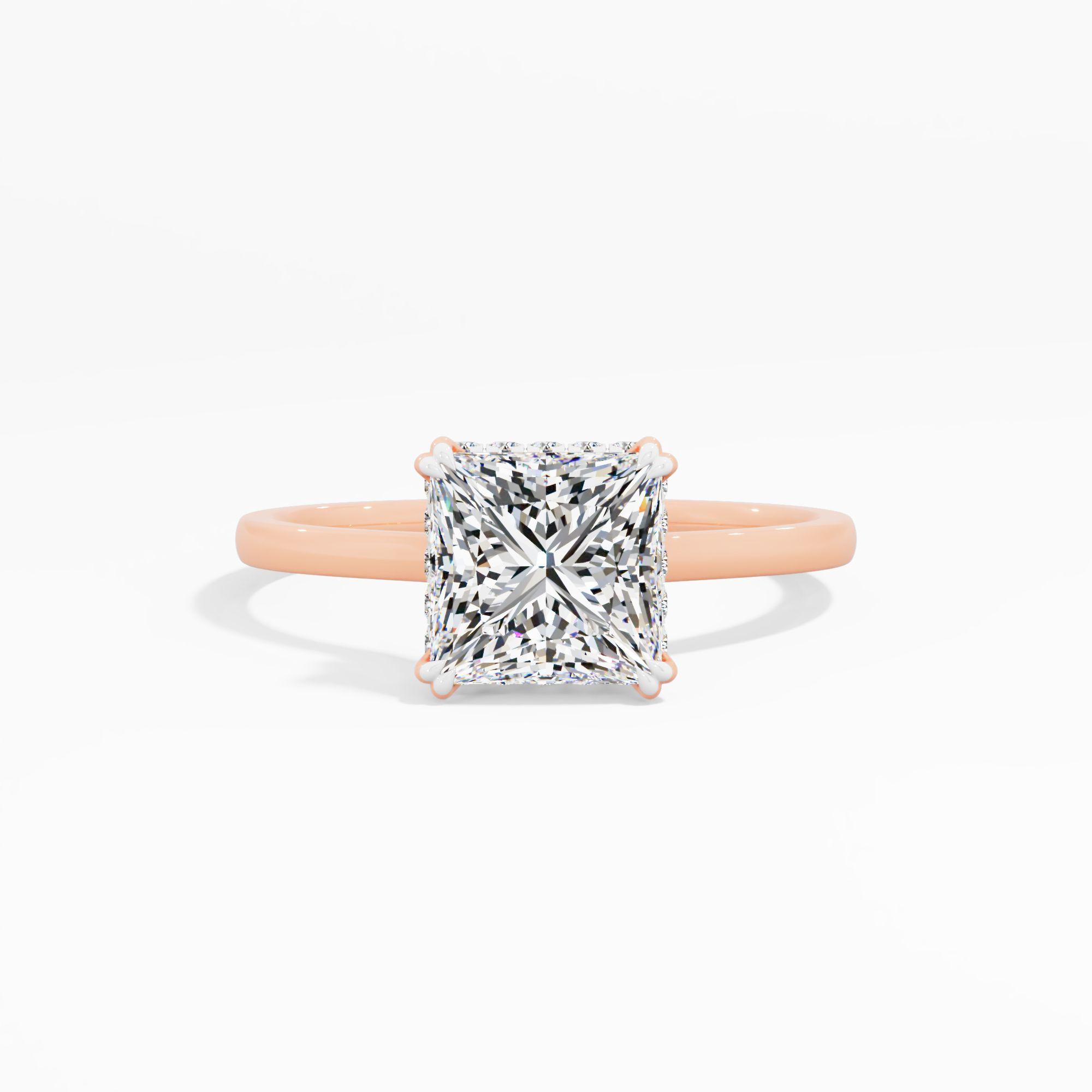 Lilydust Flame Solitaire Engagement Ring